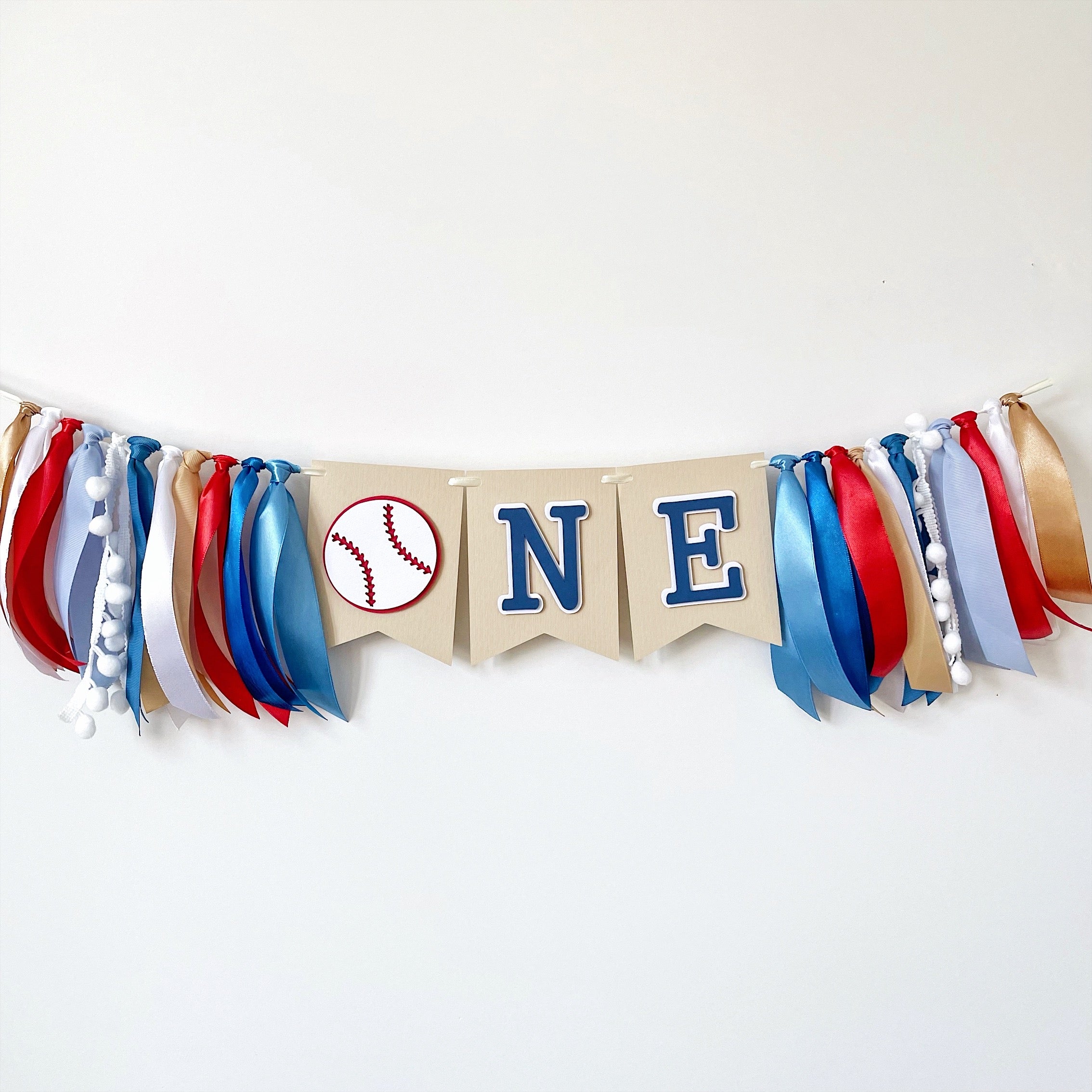 Baseball High Chair Banner Baseball 1st Birthday Decorations Rookie of the Year Themed