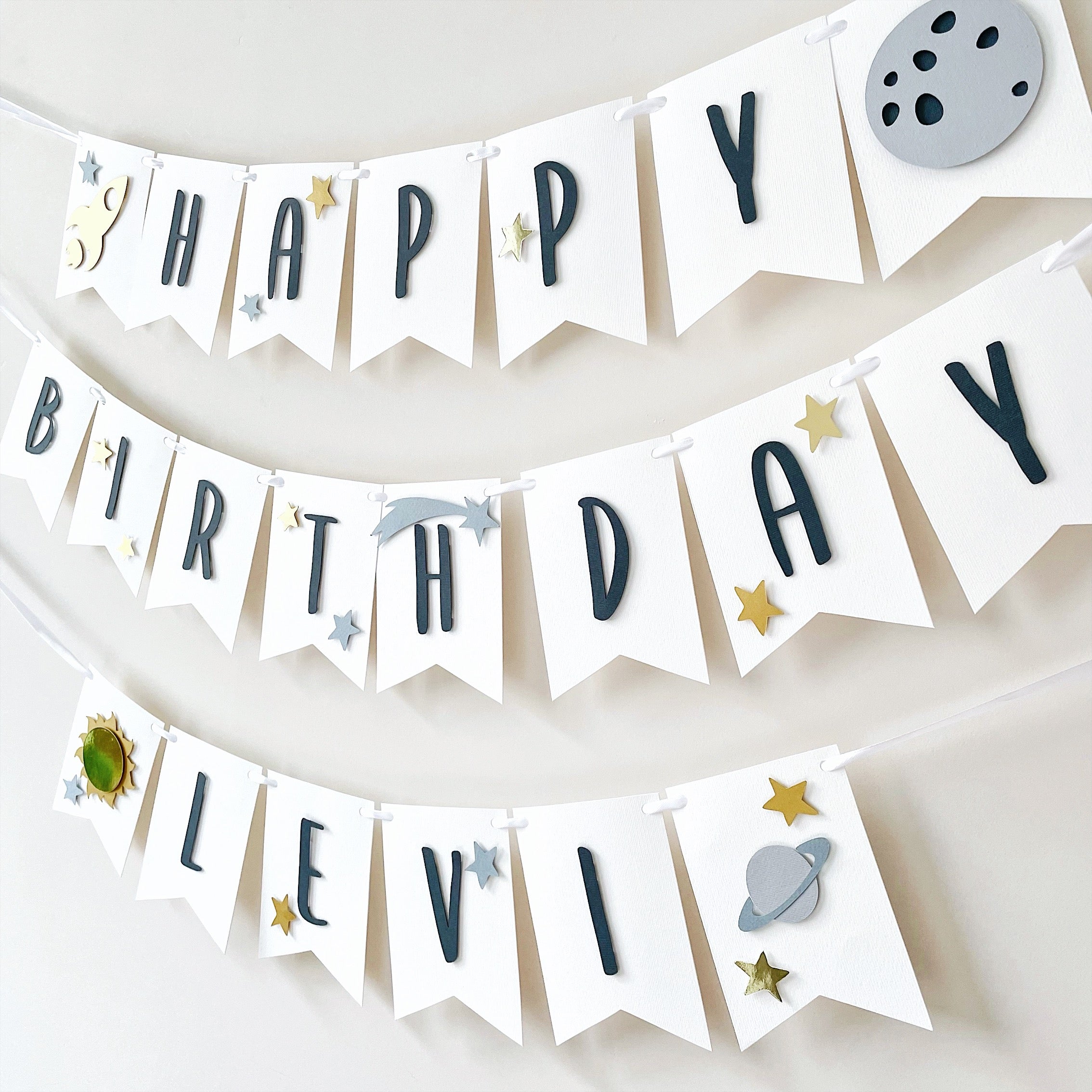 Milky Space Birthday Banner First Trip Around the Sun Outer Space Rocket theme