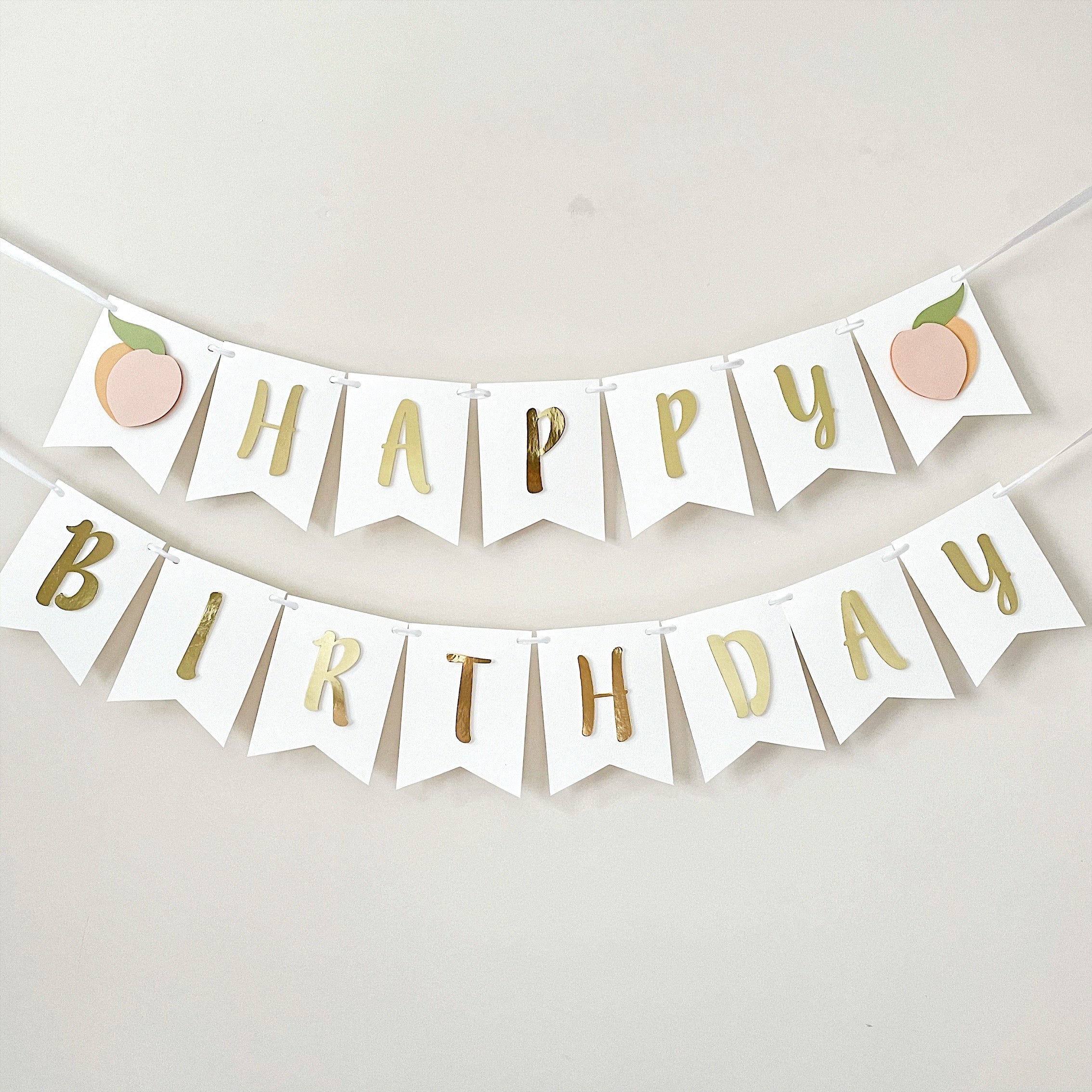 Peach First Birthday Banner Peach Themed First Birthday Party Sweet Peach First Birthday Decor Peach Theme Happy Birthday Banner Sweet as a Peach Peach themed Fruit or Summer Birthday Party