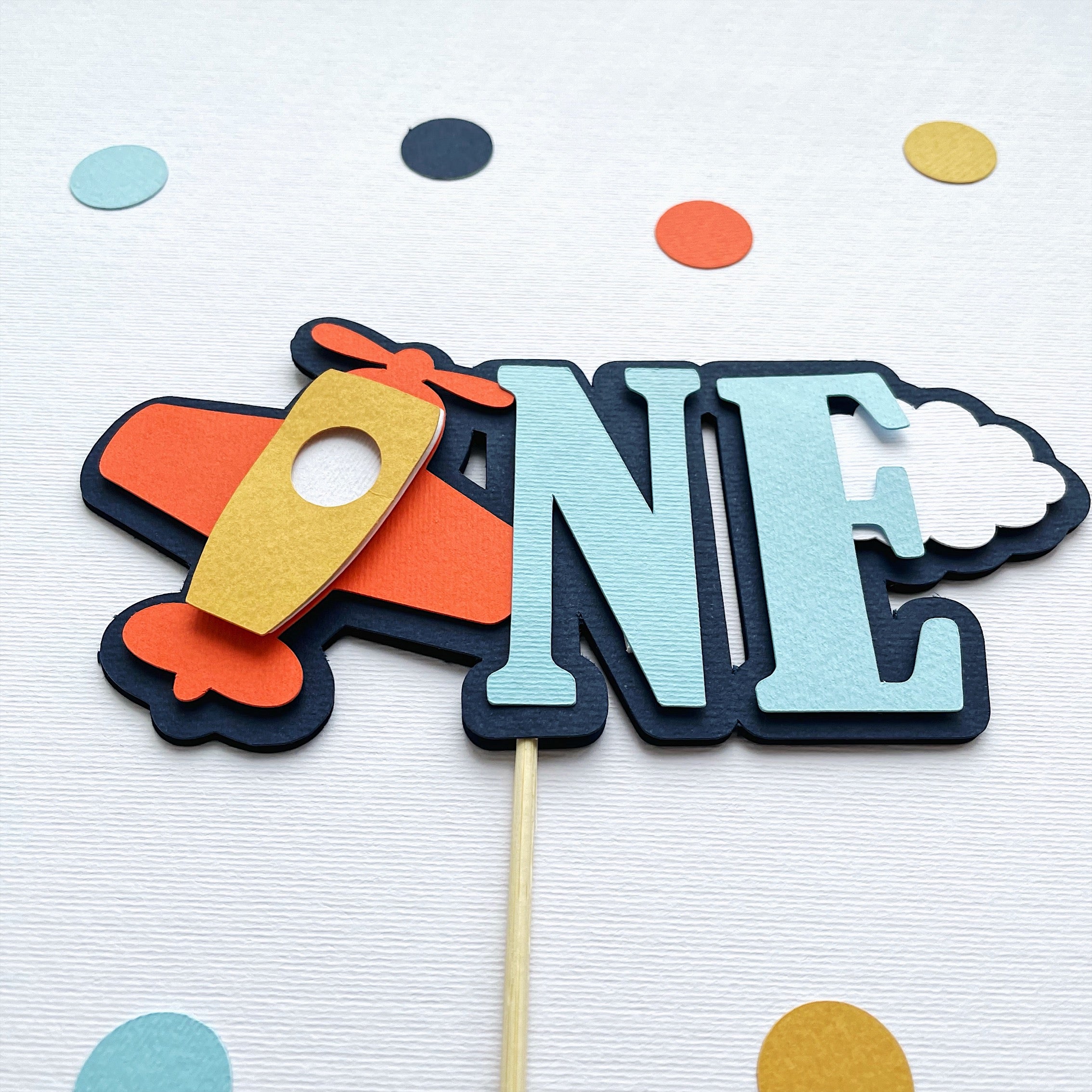 Airplane Cake Topper Airplane First Birthday Decor Time Flies Theme 1st Birthday Party Airplane Cake Topper Boy Cake Smash Let's Par-tee