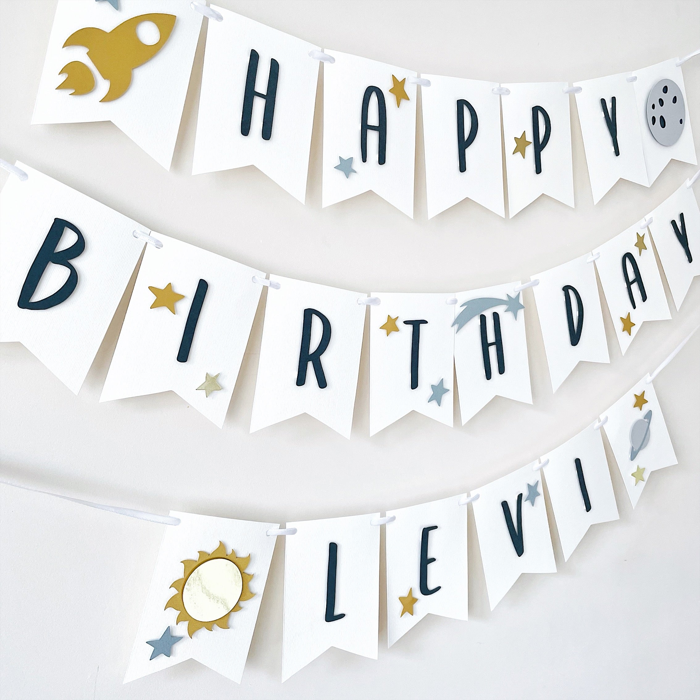 Milky Space Birthday Banner First Trip Around the Sun Outer Space Rocket theme