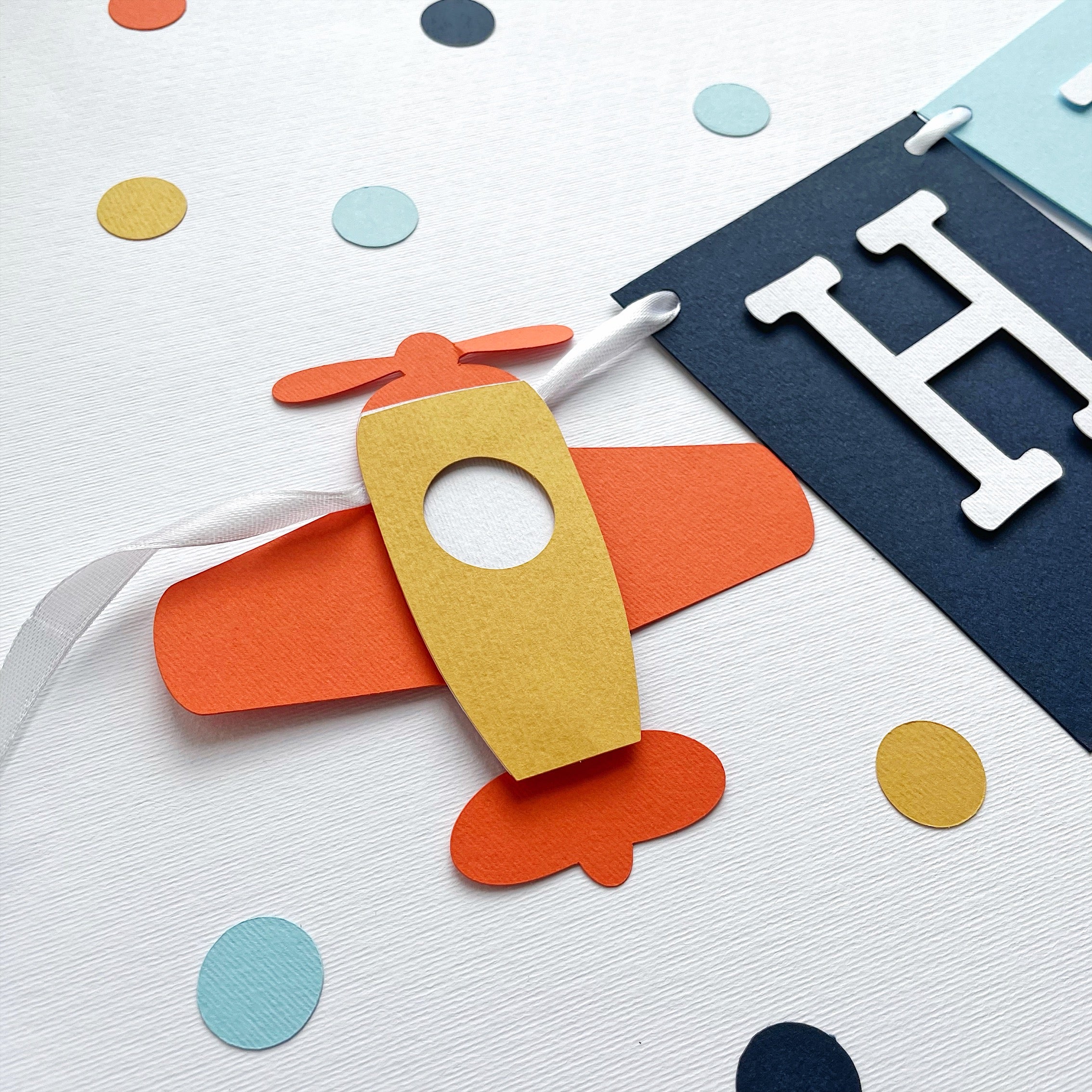 Airplane Happy Birthday Banner