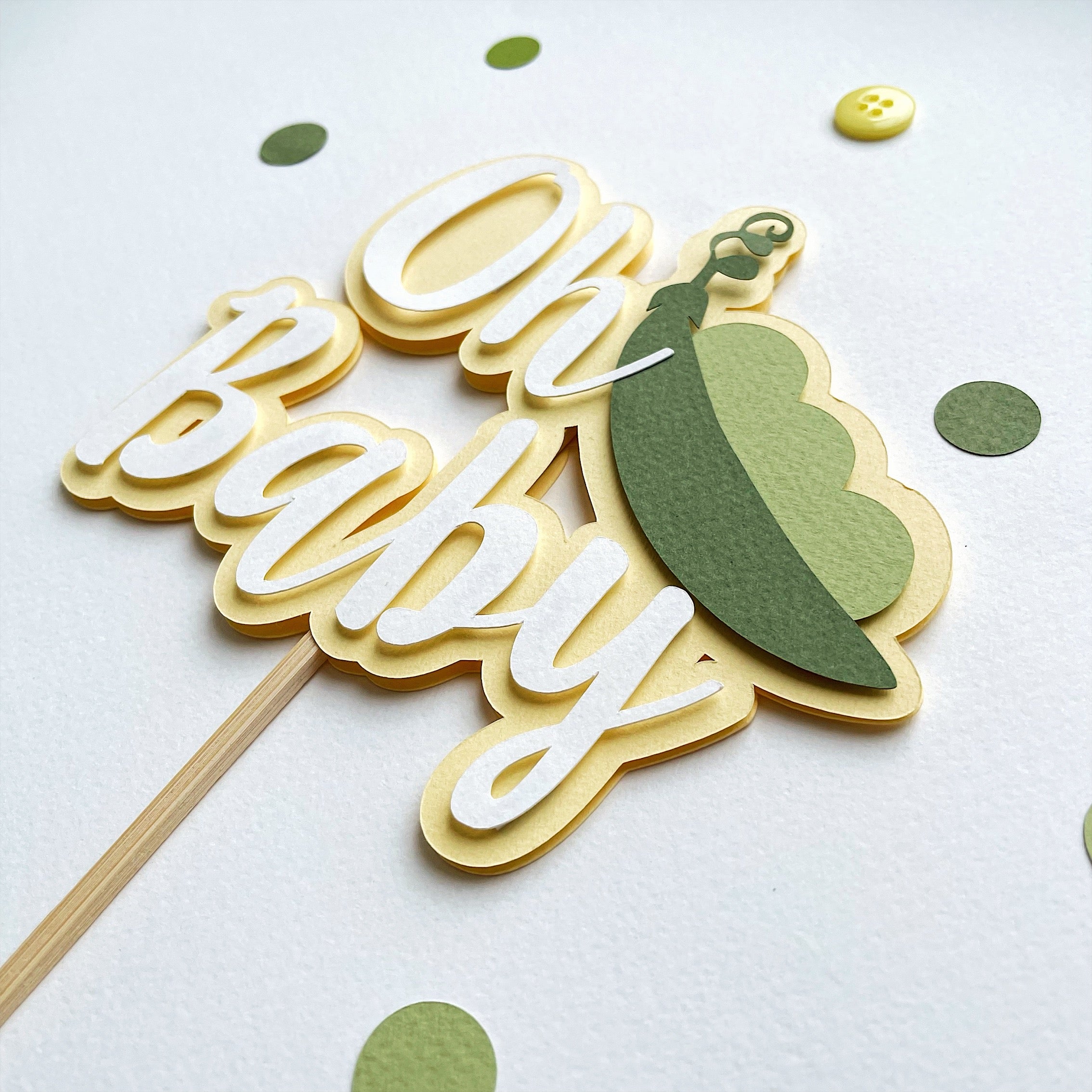 Oh Bay Cake Topper Sweet Pea Baby Shower Decorations