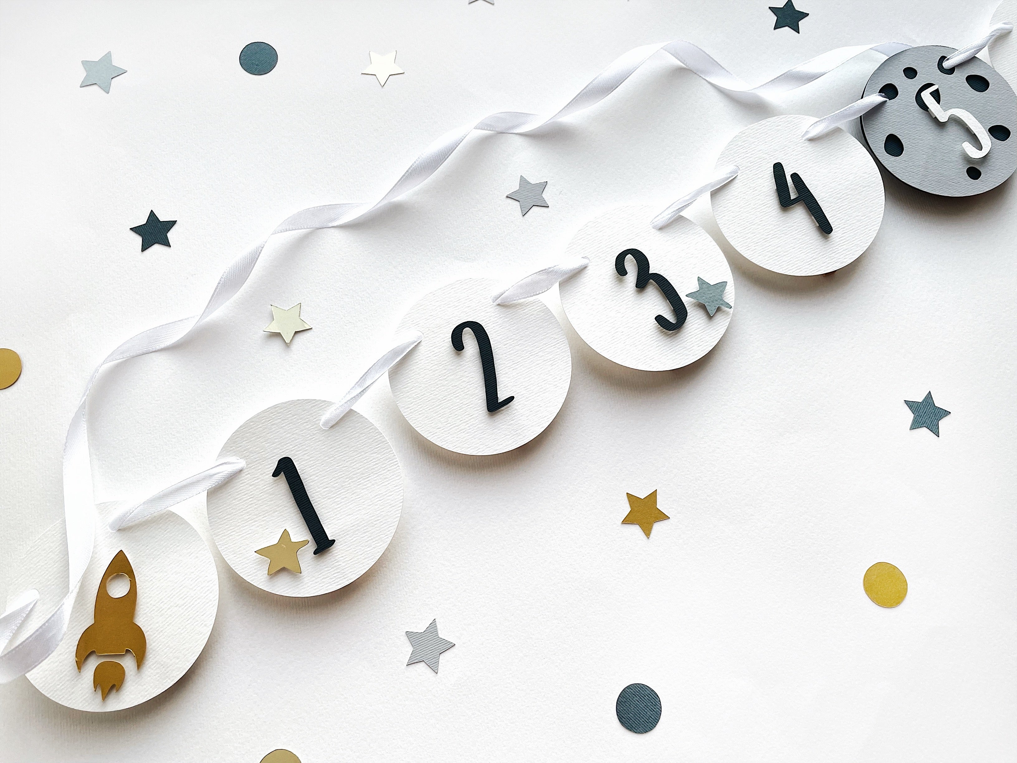 Milky Space 12 Month Photo Banner First Trip Around the Sun Banner