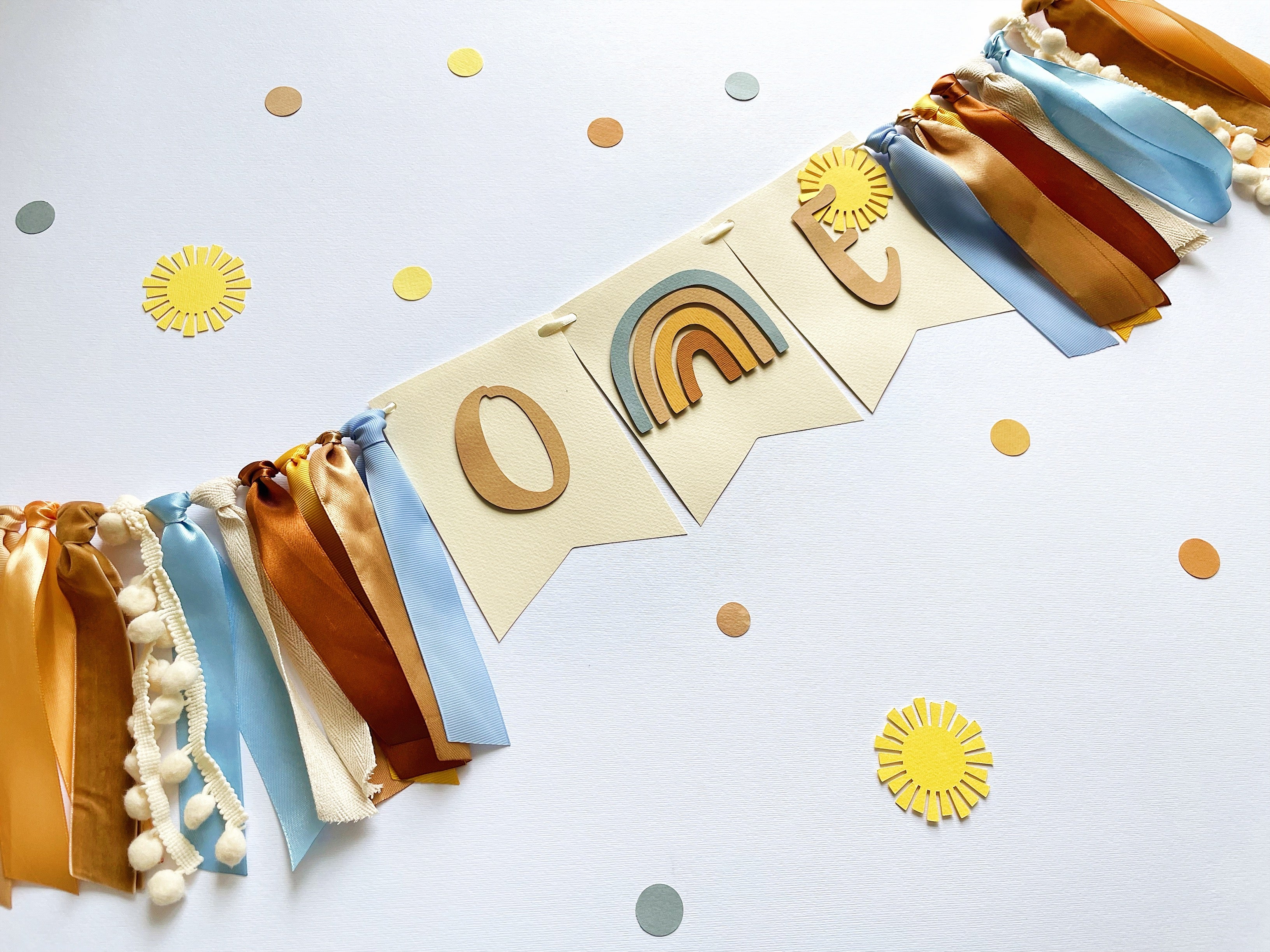Boy Boho Sun One High Chair Banner Boho Sun themed Here Comes The Sun 1st Birthday Boho Sunshine First Birthday First Trip Around The Sun Party
