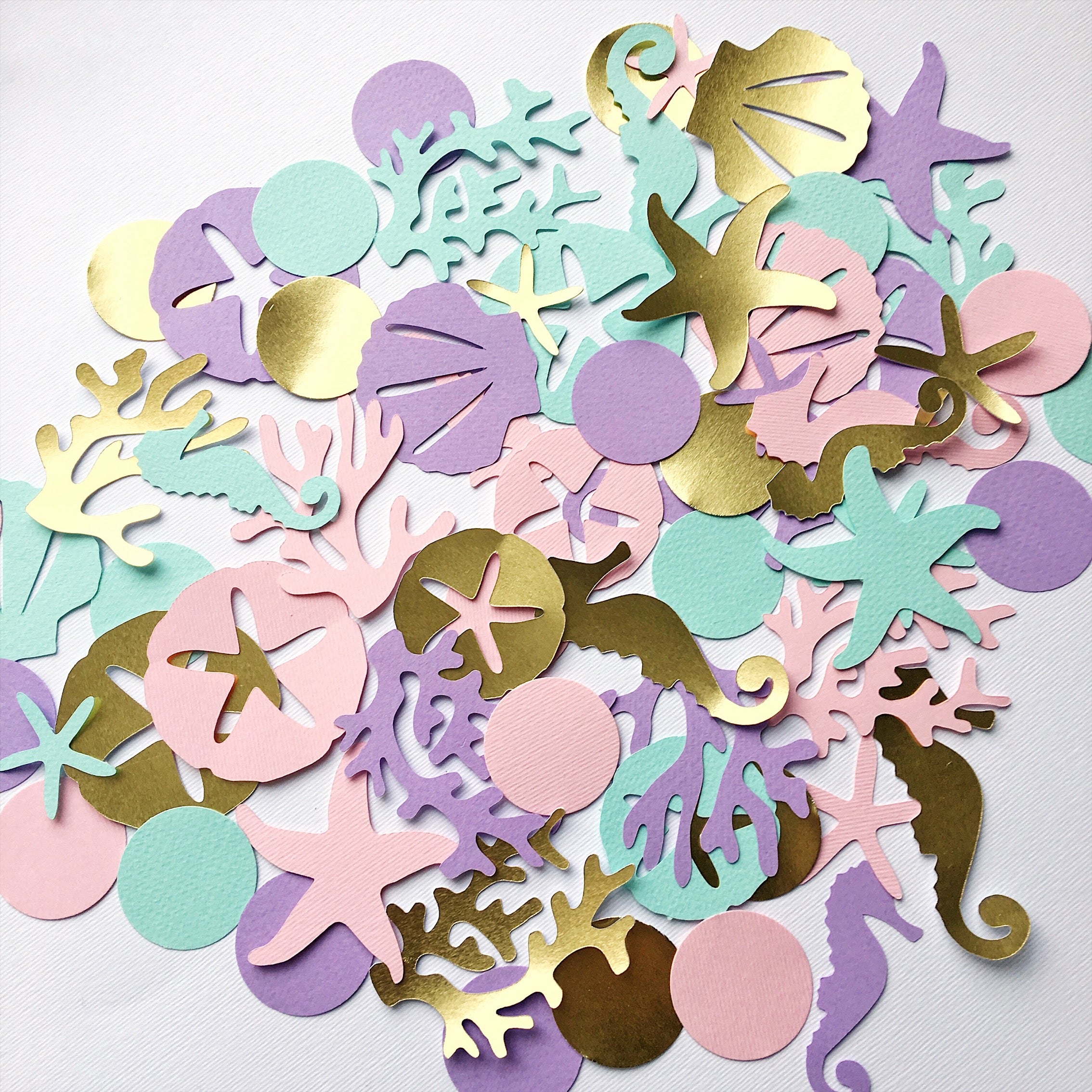 Mermaid Confetti Mermaid Birthday Mermaid Baby Shower Decorations Mermaid Birthday Little Mermaid Birthday Party Decorations Under the Sea Party, Sea Shells Sea Horse Birthday