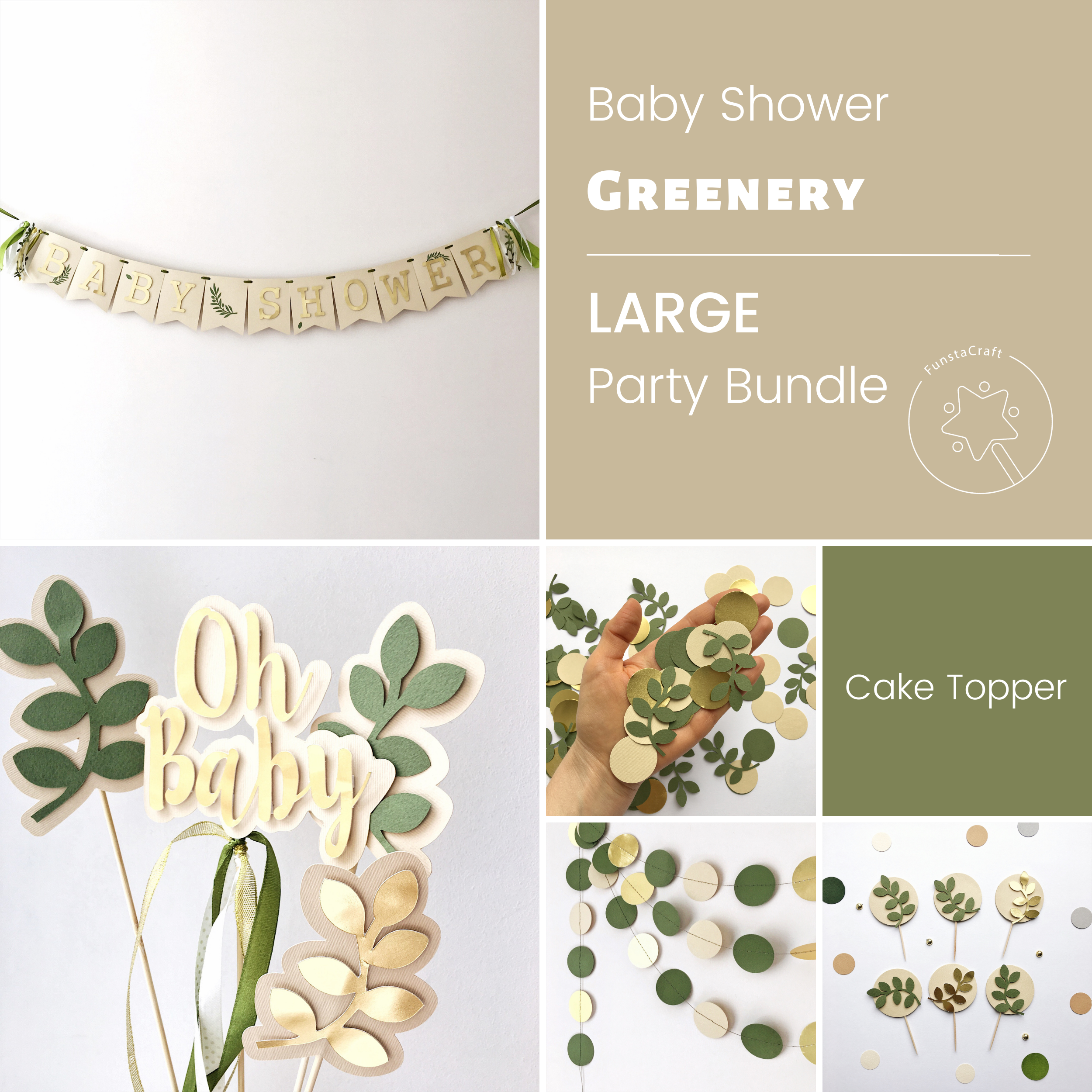 Baby Shower Greenery Party Bundle