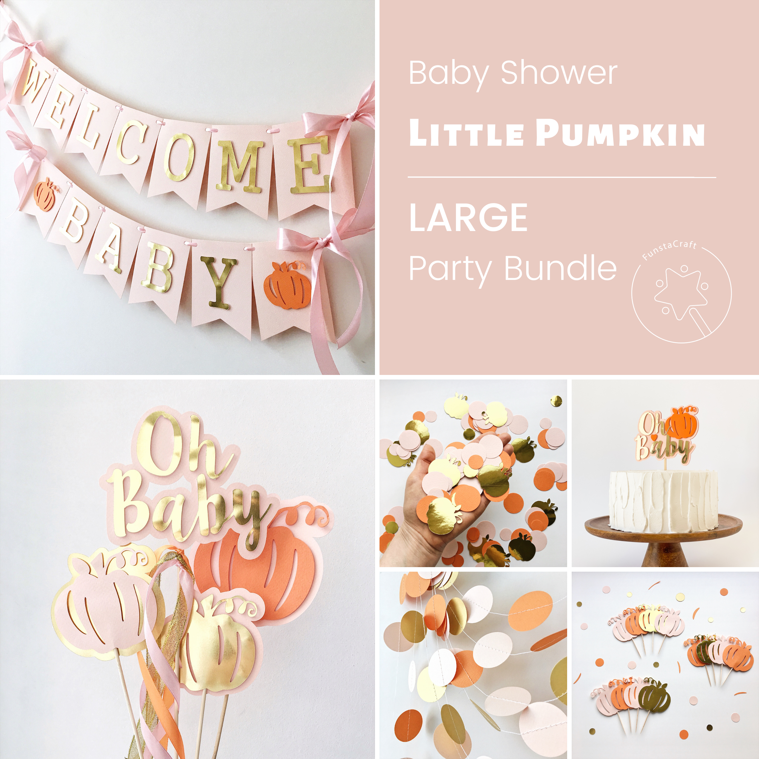 Pumpkin Baby Shower Bundle. Party Bundle