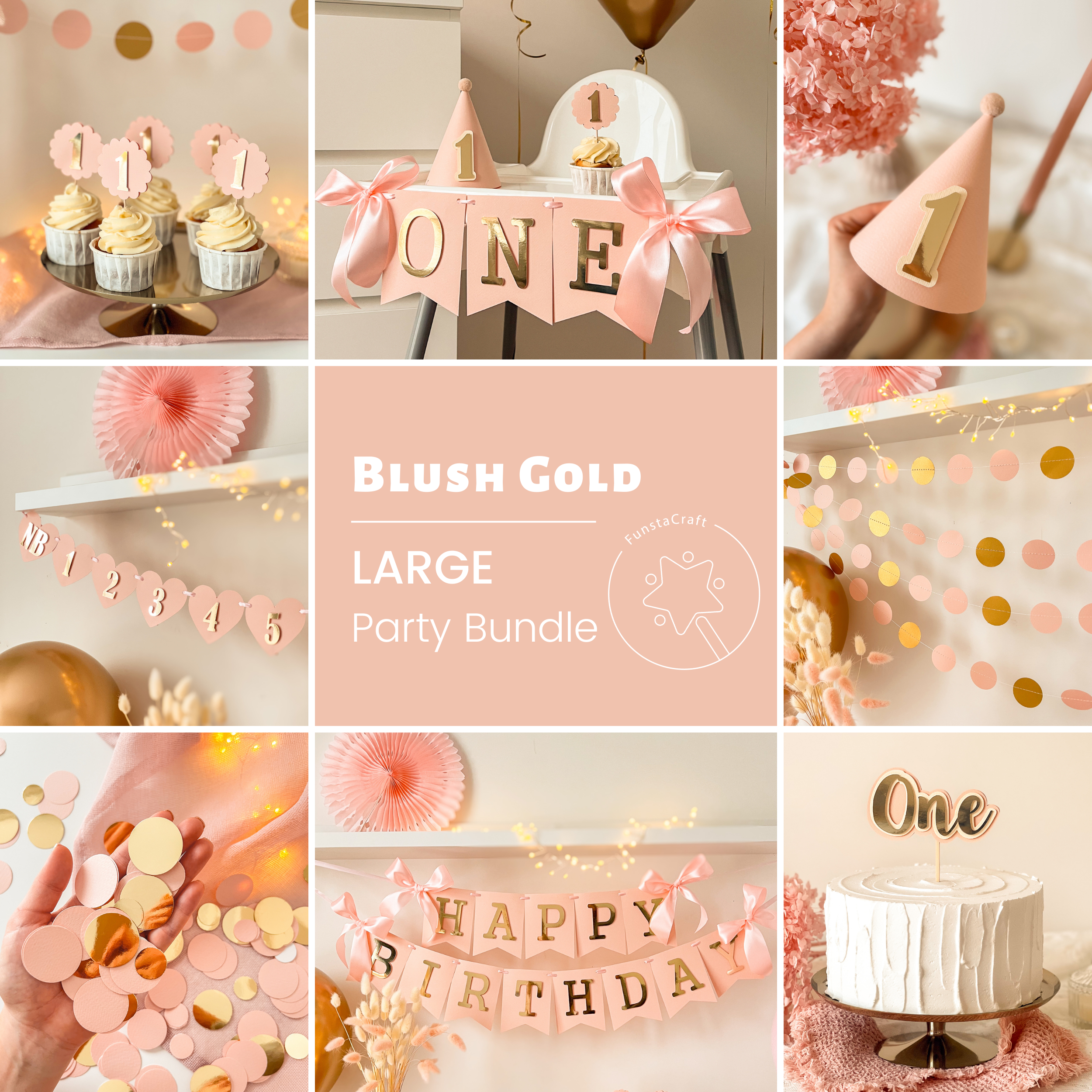Girl 1st Birthday Party Bundle