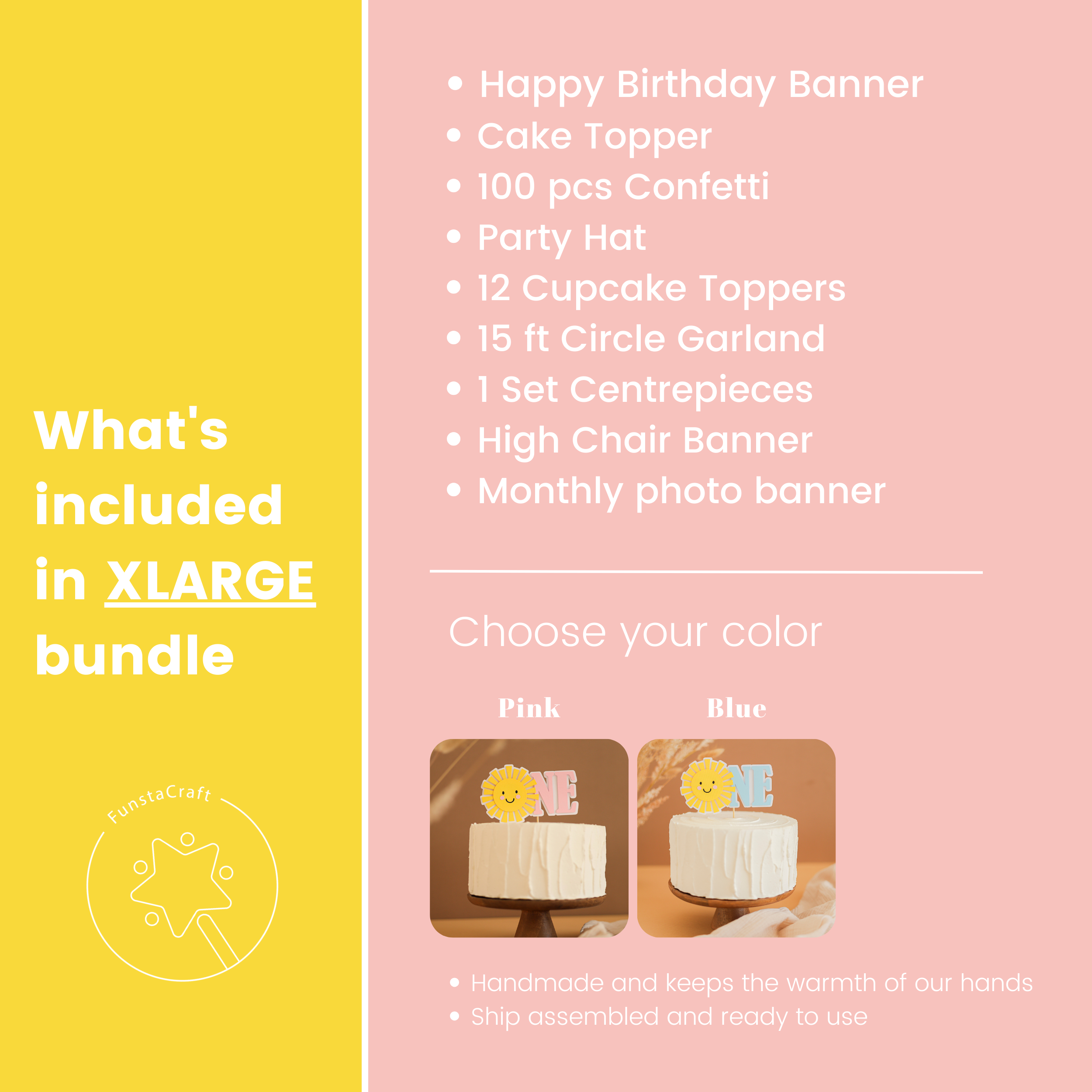 You Are My Sunshine Birthday Bundle, Baby Girl Turning One Theme, Sun Party Decorations