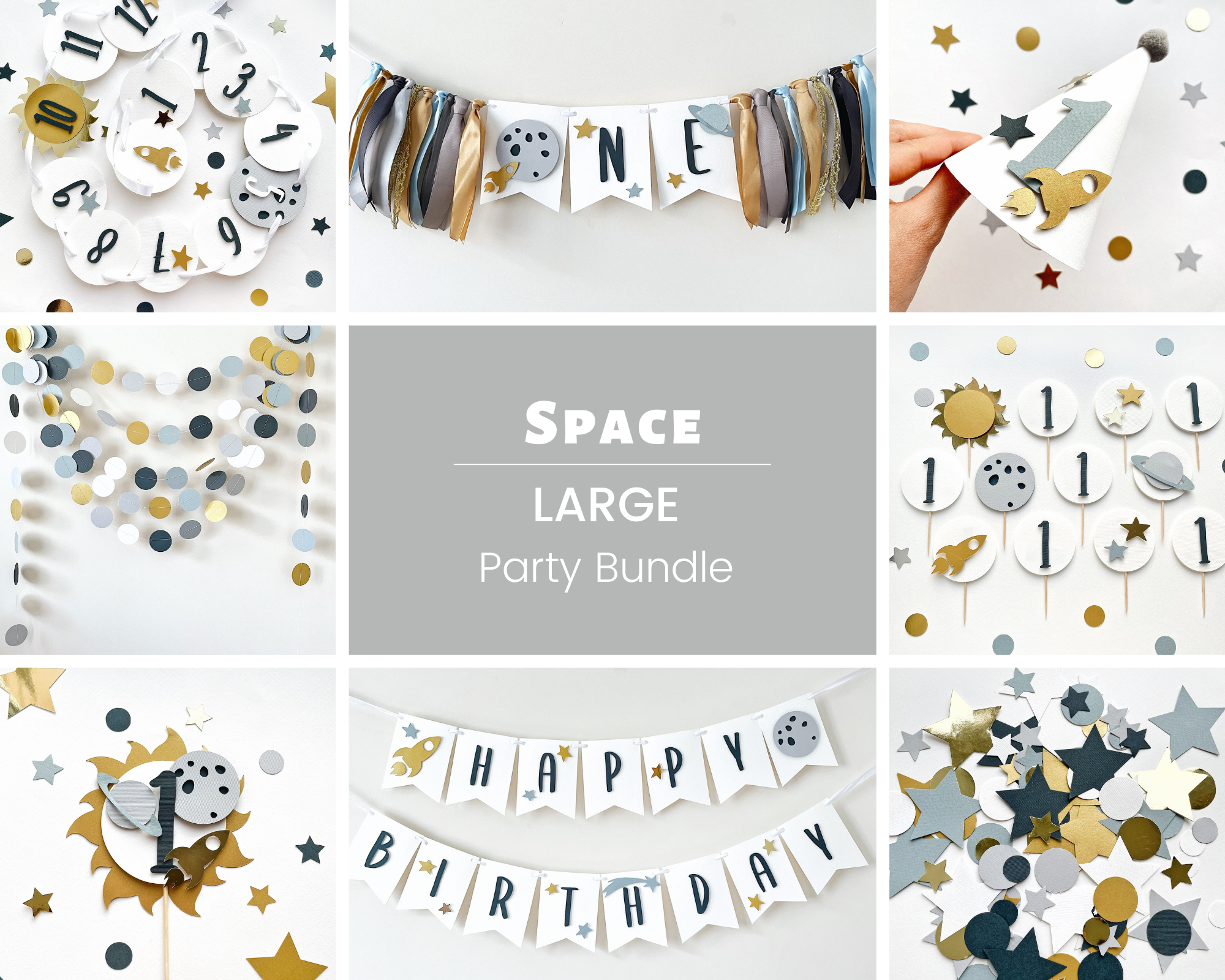 Space Milk 1st Birthday Party Bundle Space First Trip Around the Sun Outer Space Rocket themed Birthday Party