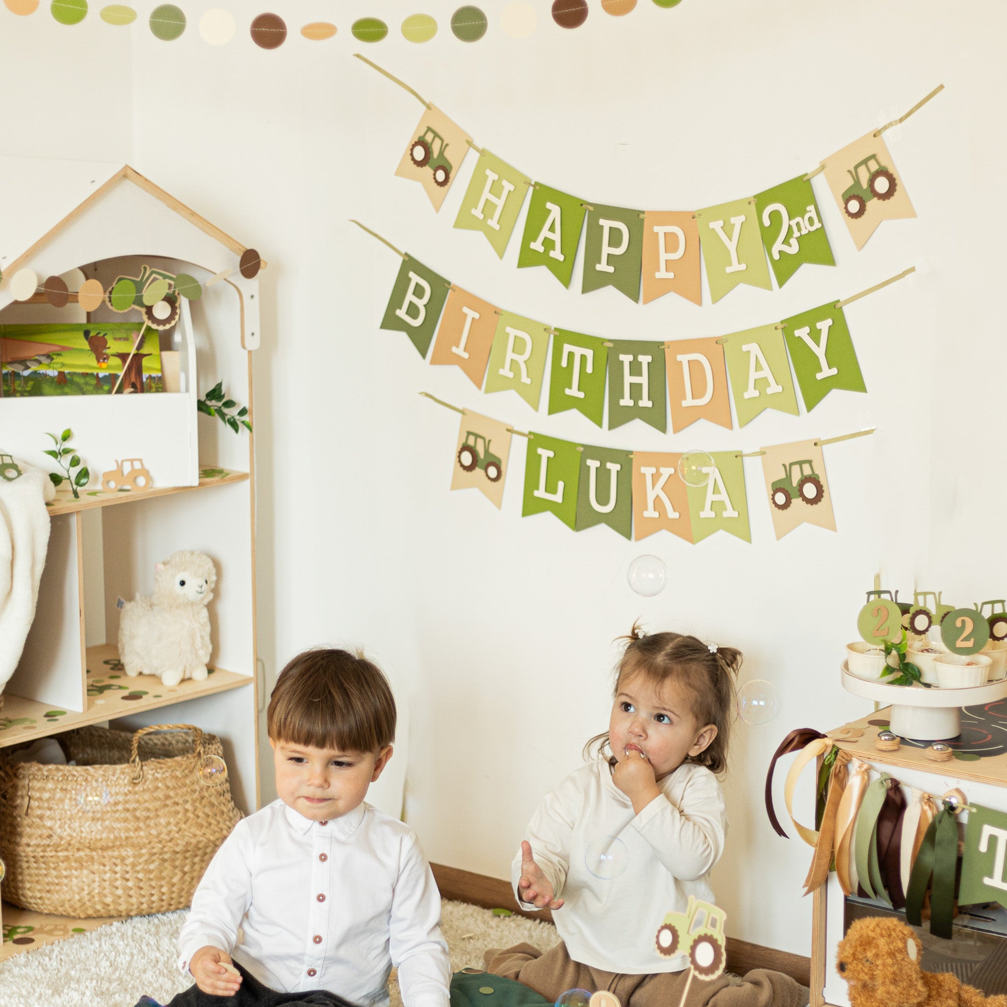 Tractor Birthday Happy Birthday Banner Farm Birthday Banner Tractor 1st Birthday Banner Tractor 2nd Birthday Banner