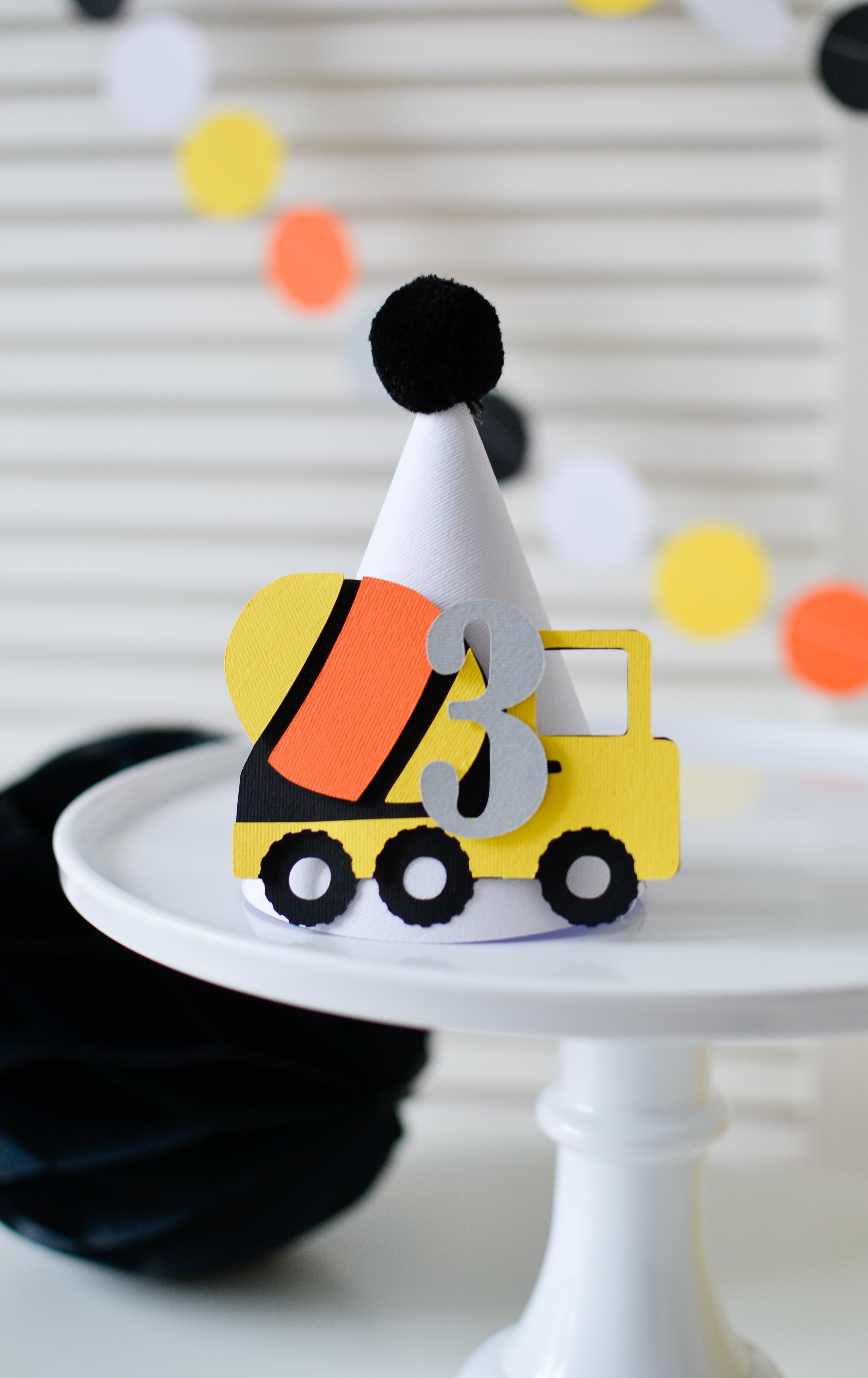 Construction First Birthday Construction Toddler Birthday Construction Party Under Construction Digger Excavator Truck Bulldozer  Dump Everything theme Construction Party Hat