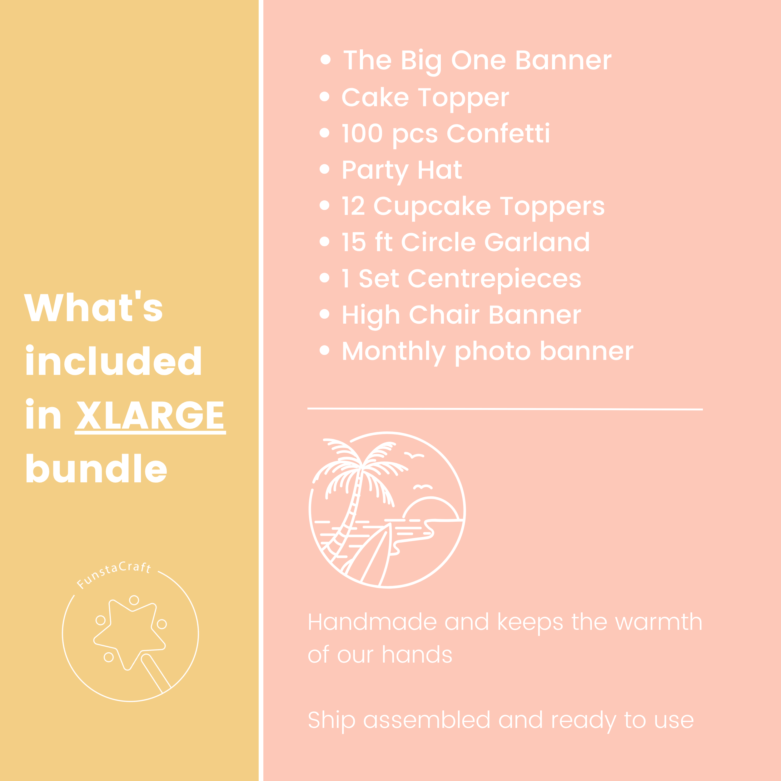 Girl The Big One Birthday Bundle, Surf 1st Birthday Party, Beach Decorations, First Wave