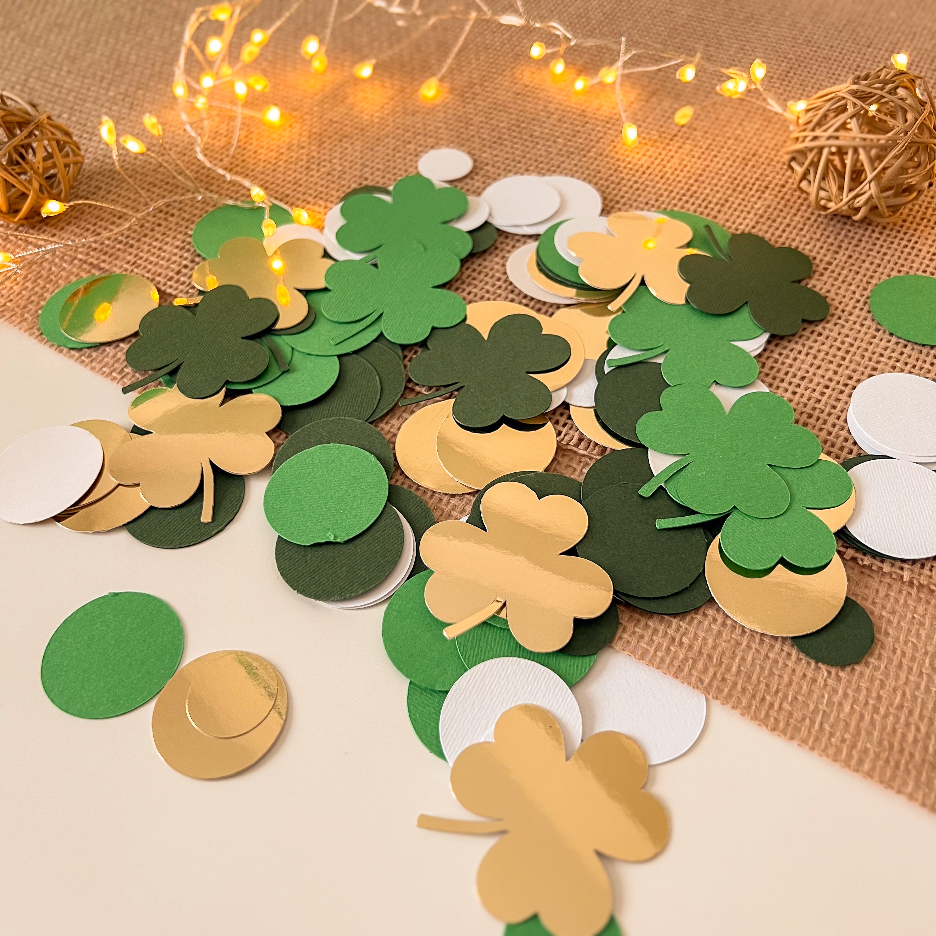 Lucky One Paper Confetti St Patrik's Theme Party  Shamrock theme