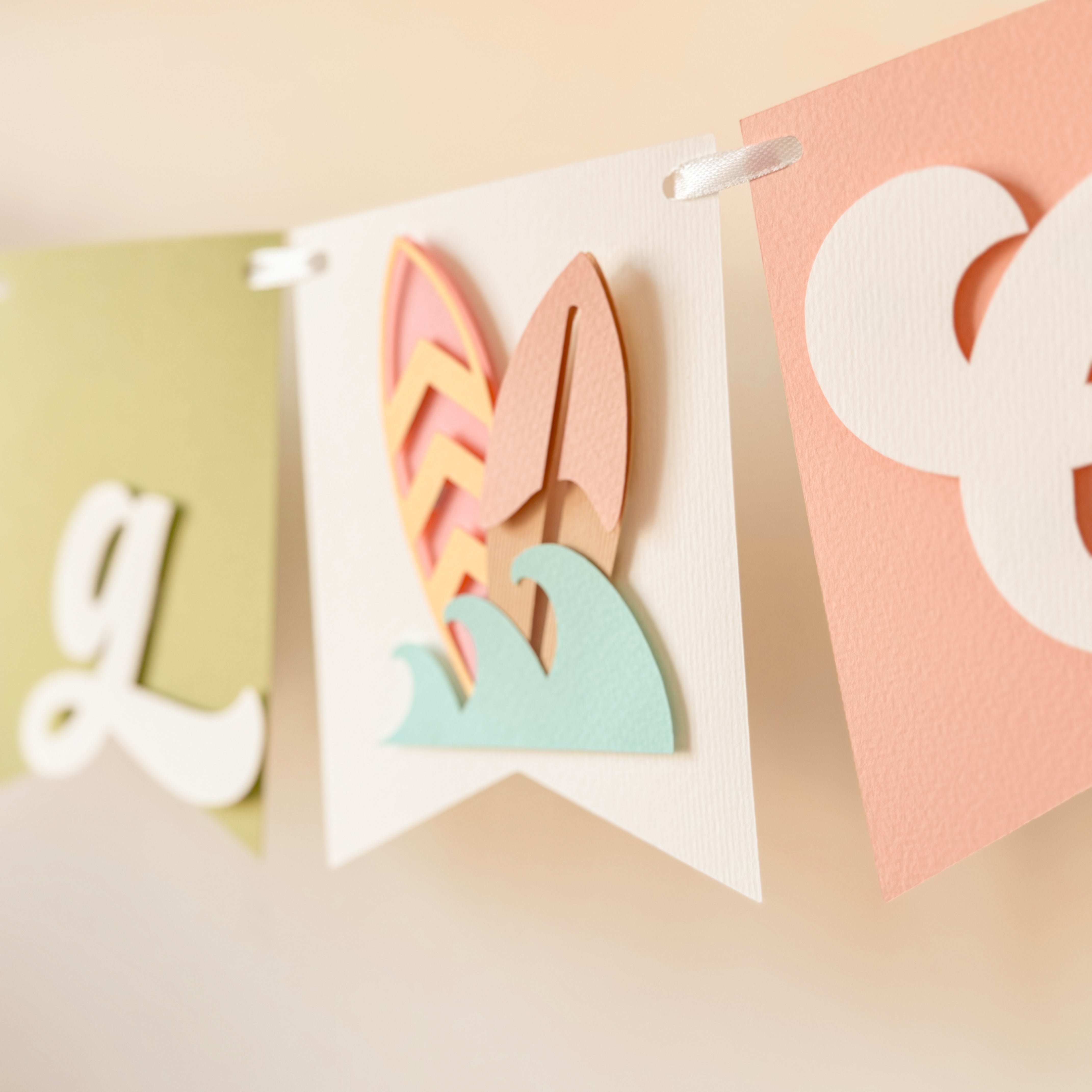 The Big One Surf Girl Birthday Banner, Surf First Birthday Decorations, Little Surfer Banner, Beach Theme Party, Pink Surf Decorations