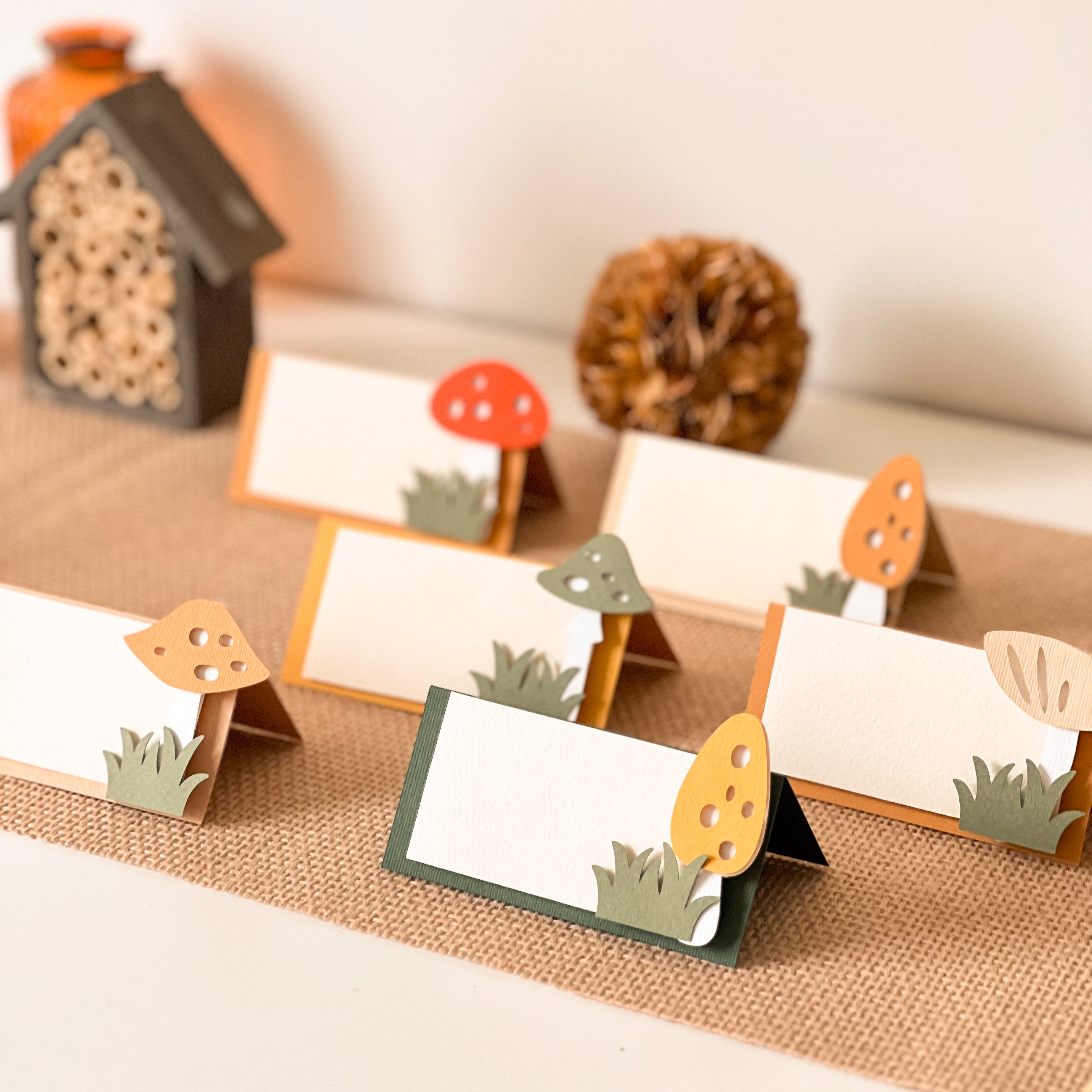 Mushroom Place Cards Mushroom 1st Birthday Decorations A Little Fungi is on the Way party