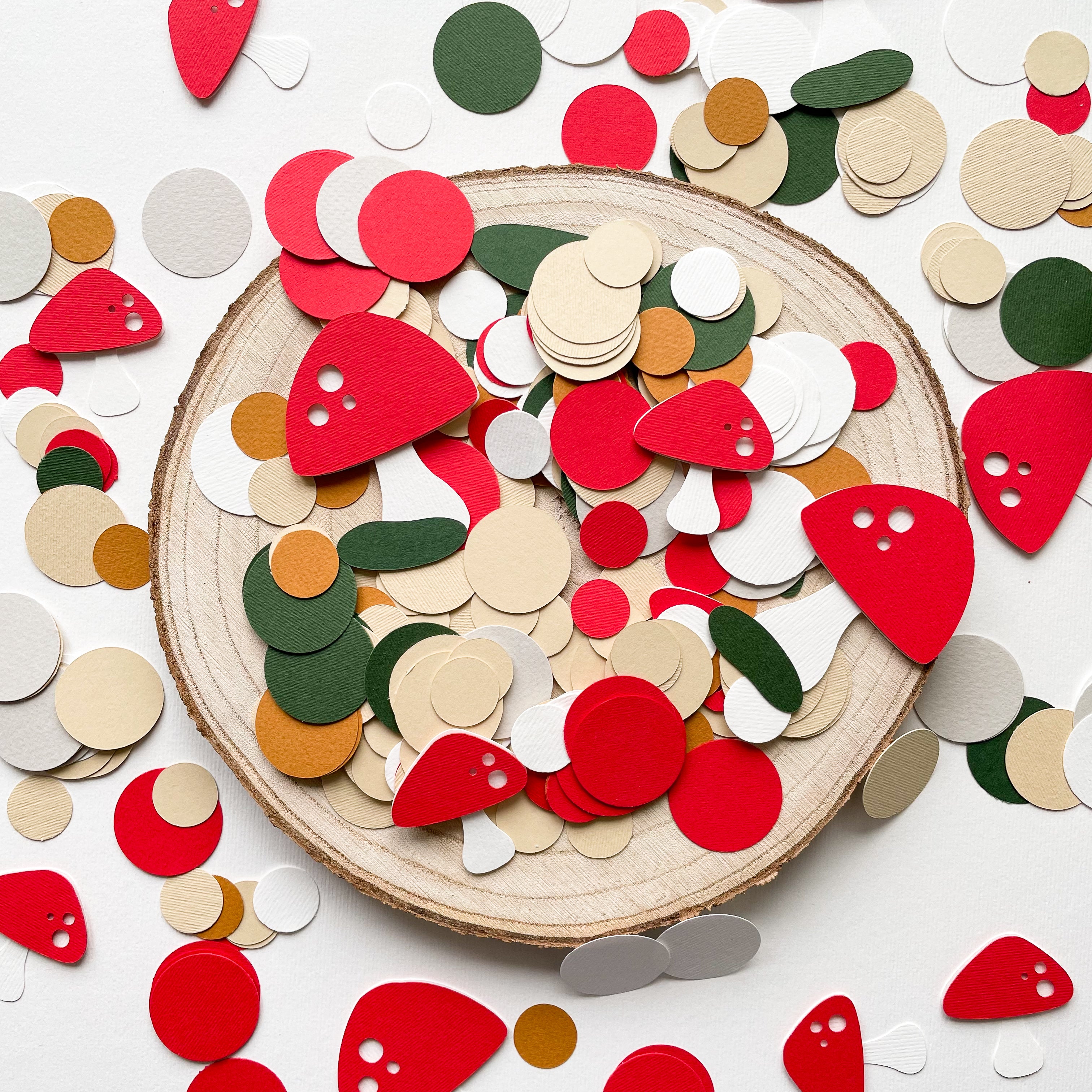 Toadstool Party Confetti Mushroom 1st Birthday Decorations Fairy Garden Party Decor Mushroom Baby Shower Woodland Fairy Theme
