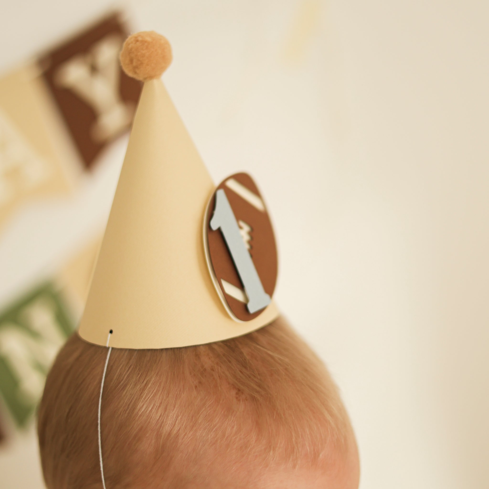 Football Birthday Hat, First Year Down Party