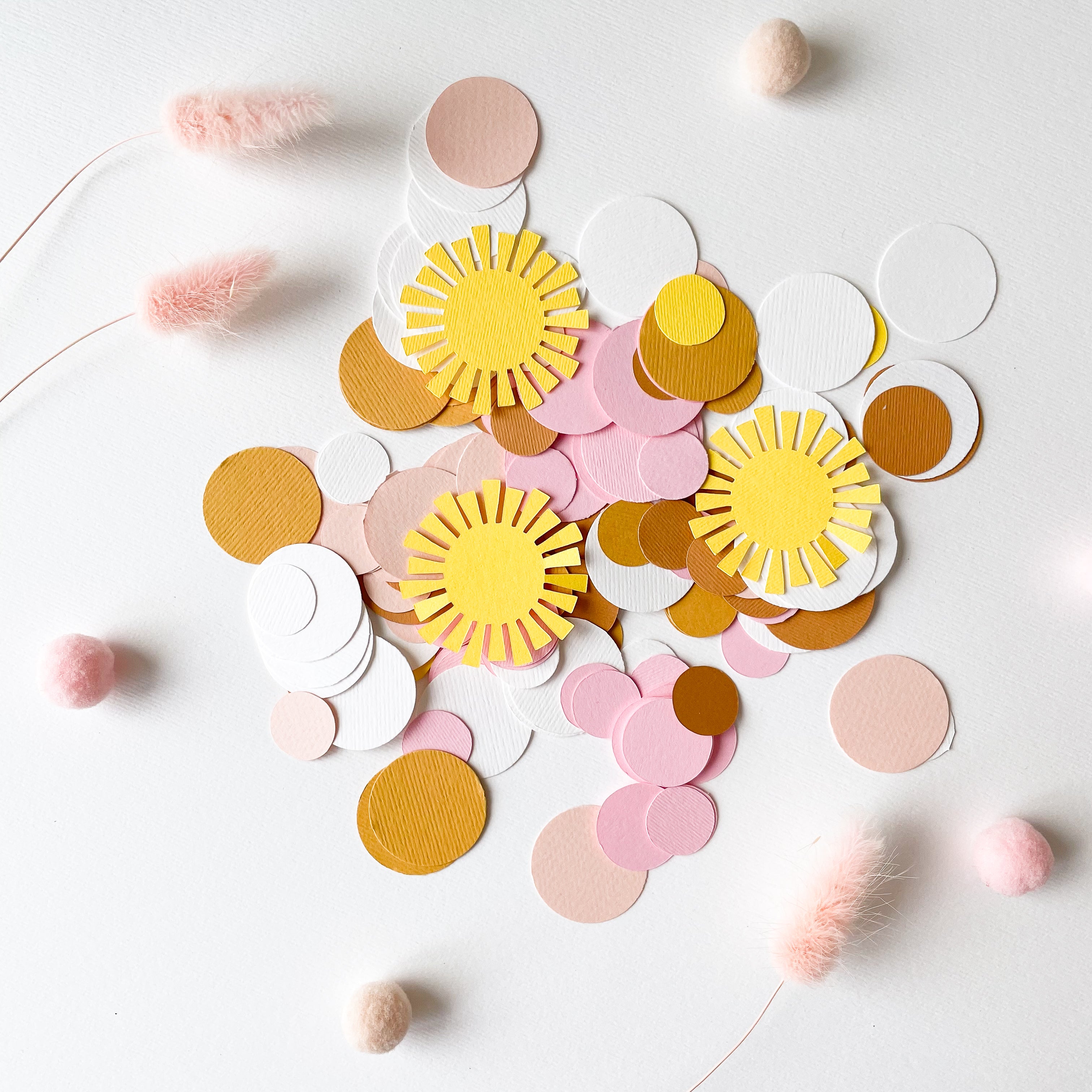 Girl Boho Sun Birthday Confetti  Boho Sun themed Here Comes the Sun Birthday
