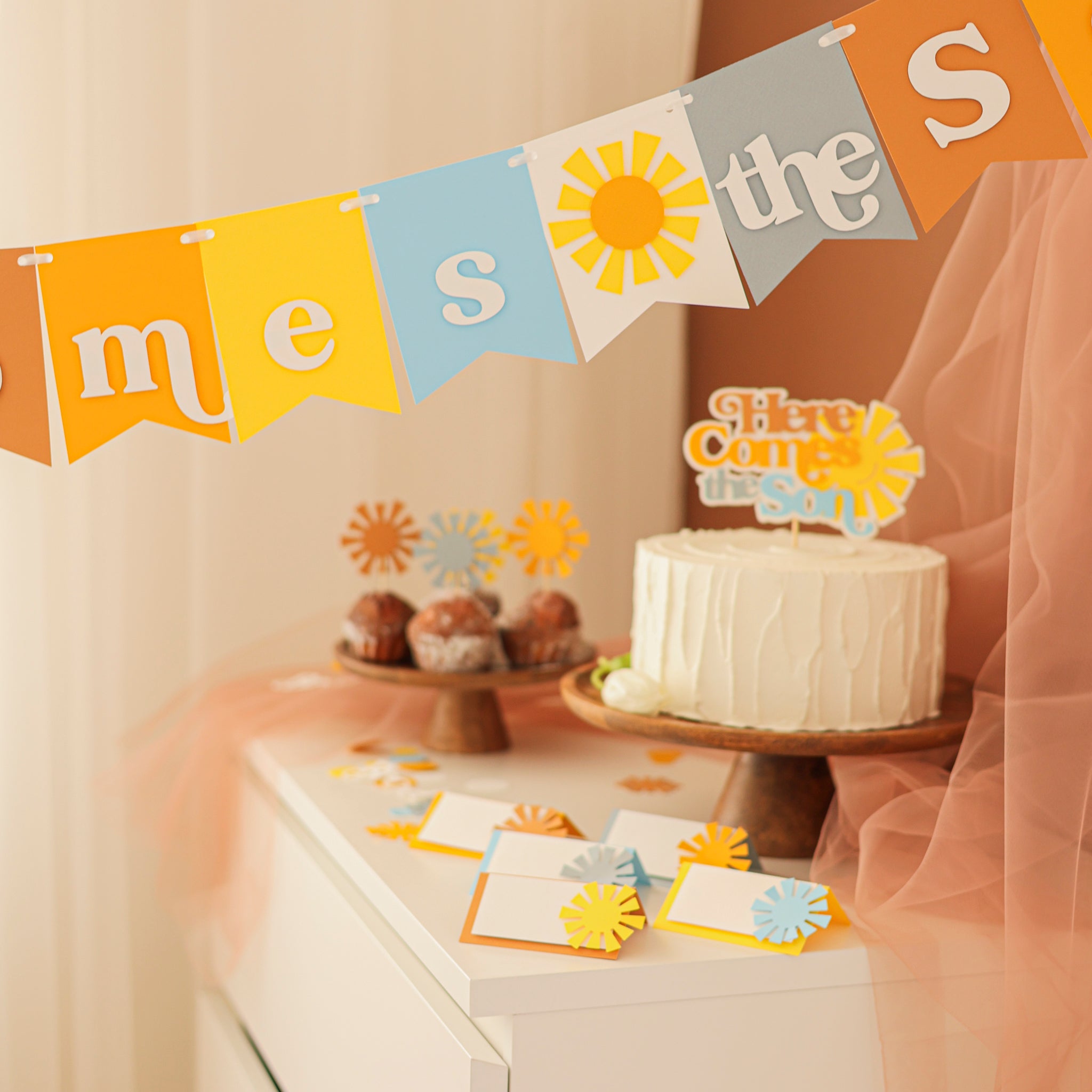 Here Comes The Son - Baby Shower & 1st Birthday Decor