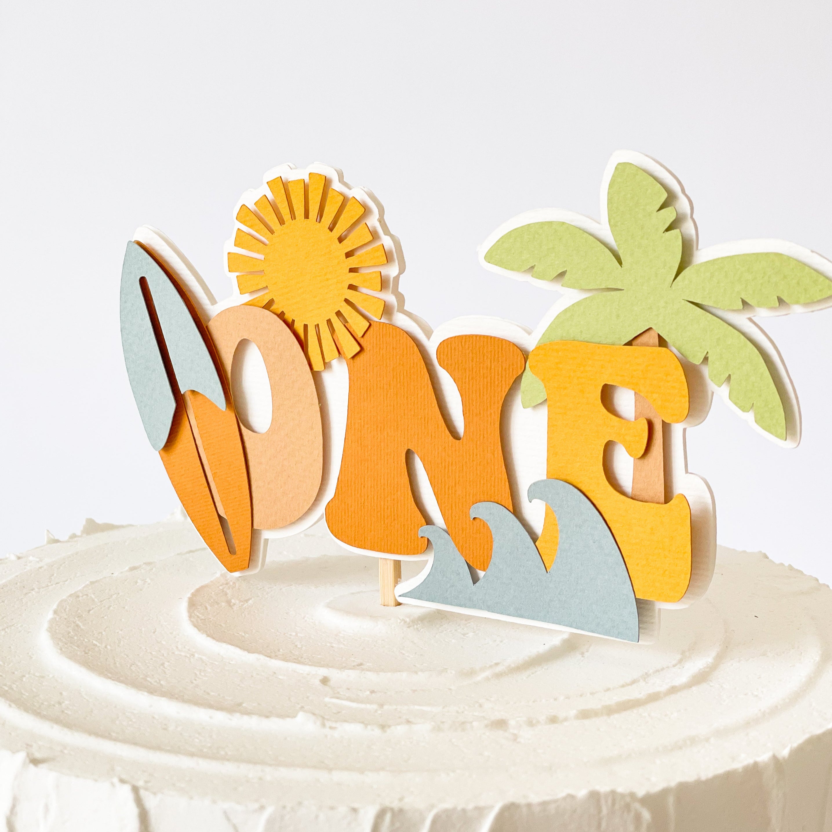 Surfboard One Year Topper Surf 1st Birthday Cake Topper Beach Theme Birthday Party Decorations The Big One Birthday Decor Surf Theme Party