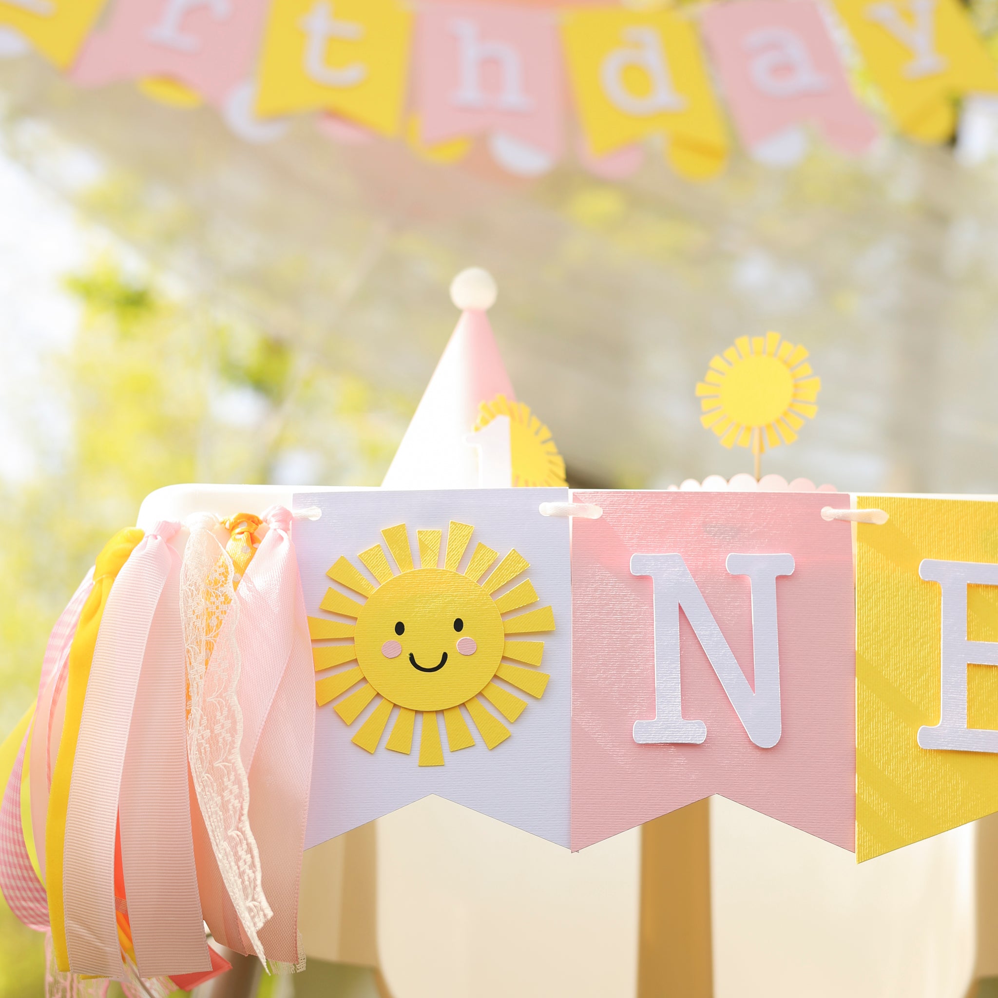 Sunshine High Chair Banner, You are my Sunshine, Sun 1st Birthday