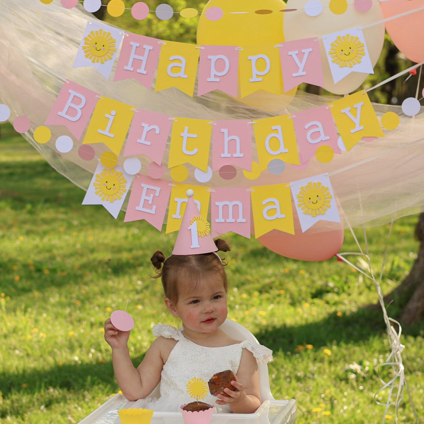 Sunshine Birthday Banner, One in the Sun, Customized Banner