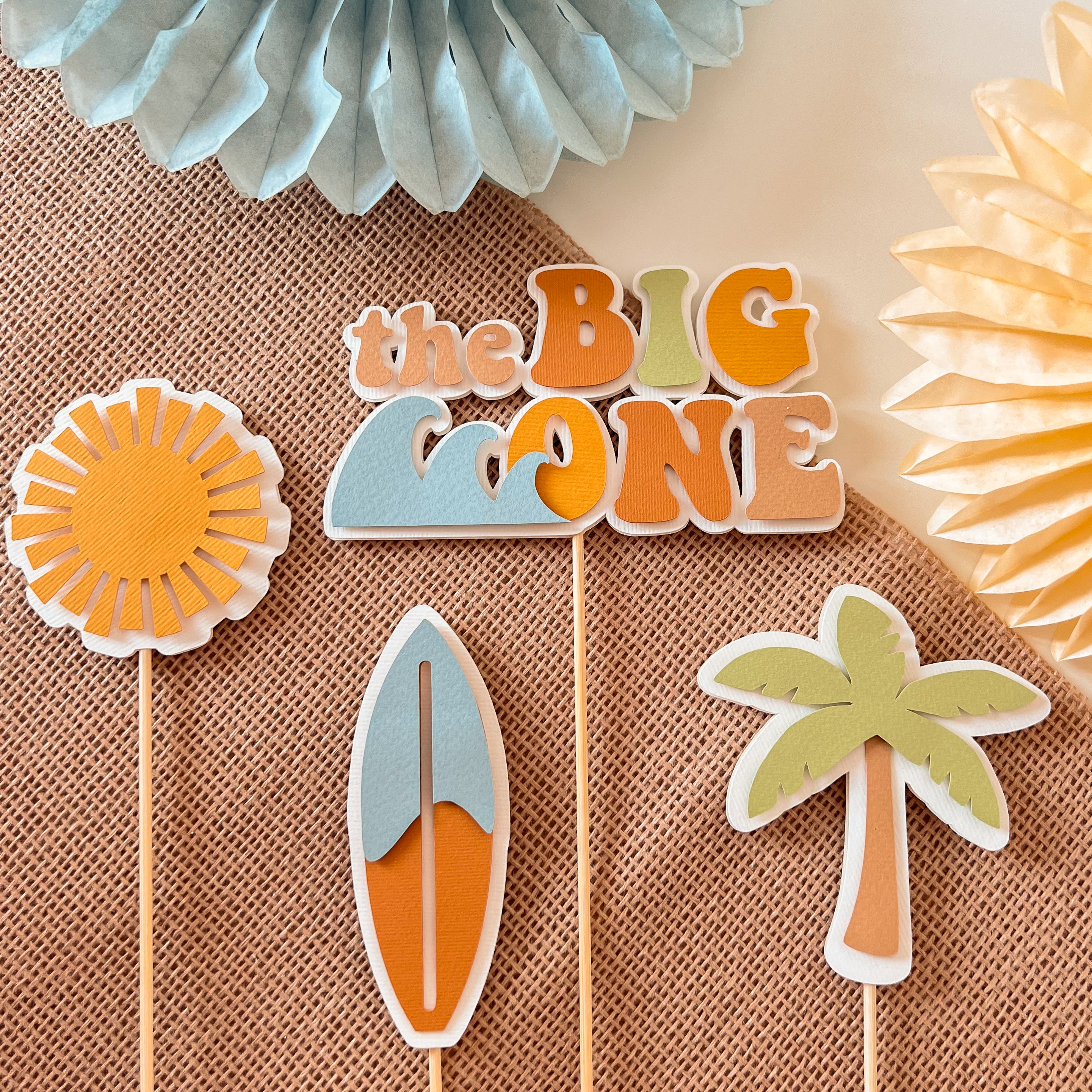 The Big One Surf Centerpieces Beach 1st Birthday Party Little Surfer