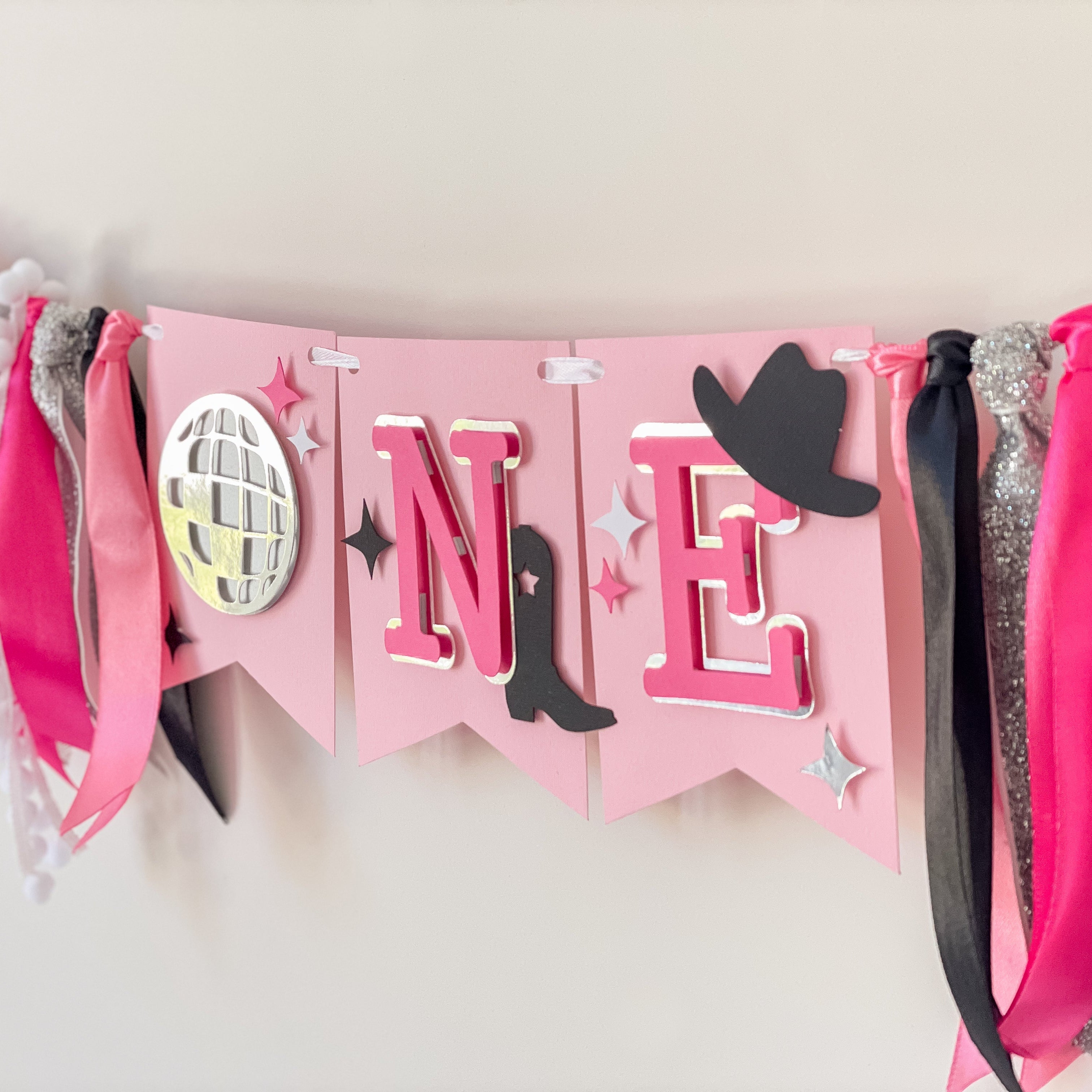 Girl Cowboy Rodeo Highchair Banner Cowboy Themed 1st Birthday Party Decorations My First Rodeo Girl Wild West Party Cowboy themed My 1st Rodeo Party