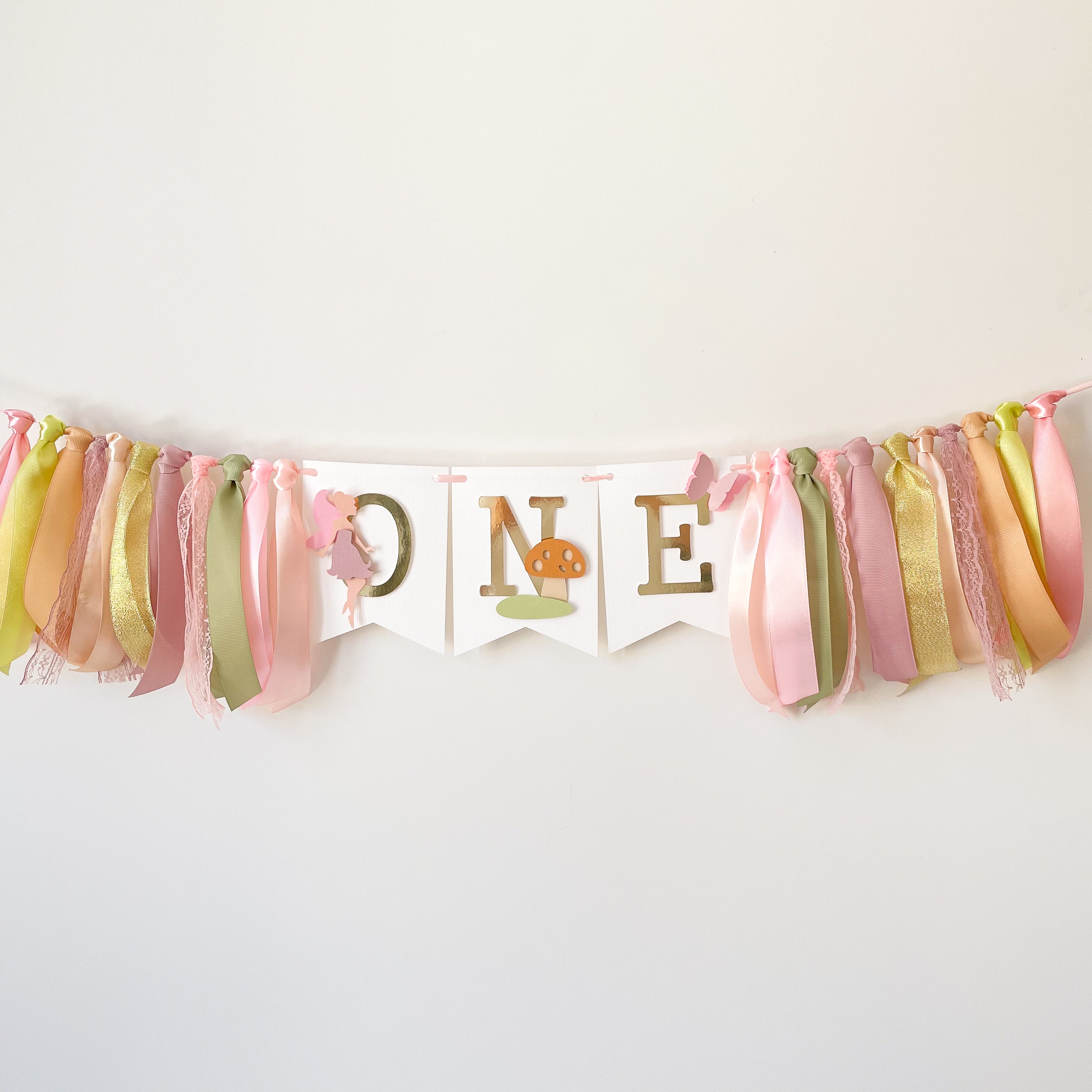 Fairy 1st Birthday Party Decorations Fairy Garden Highchair Banner