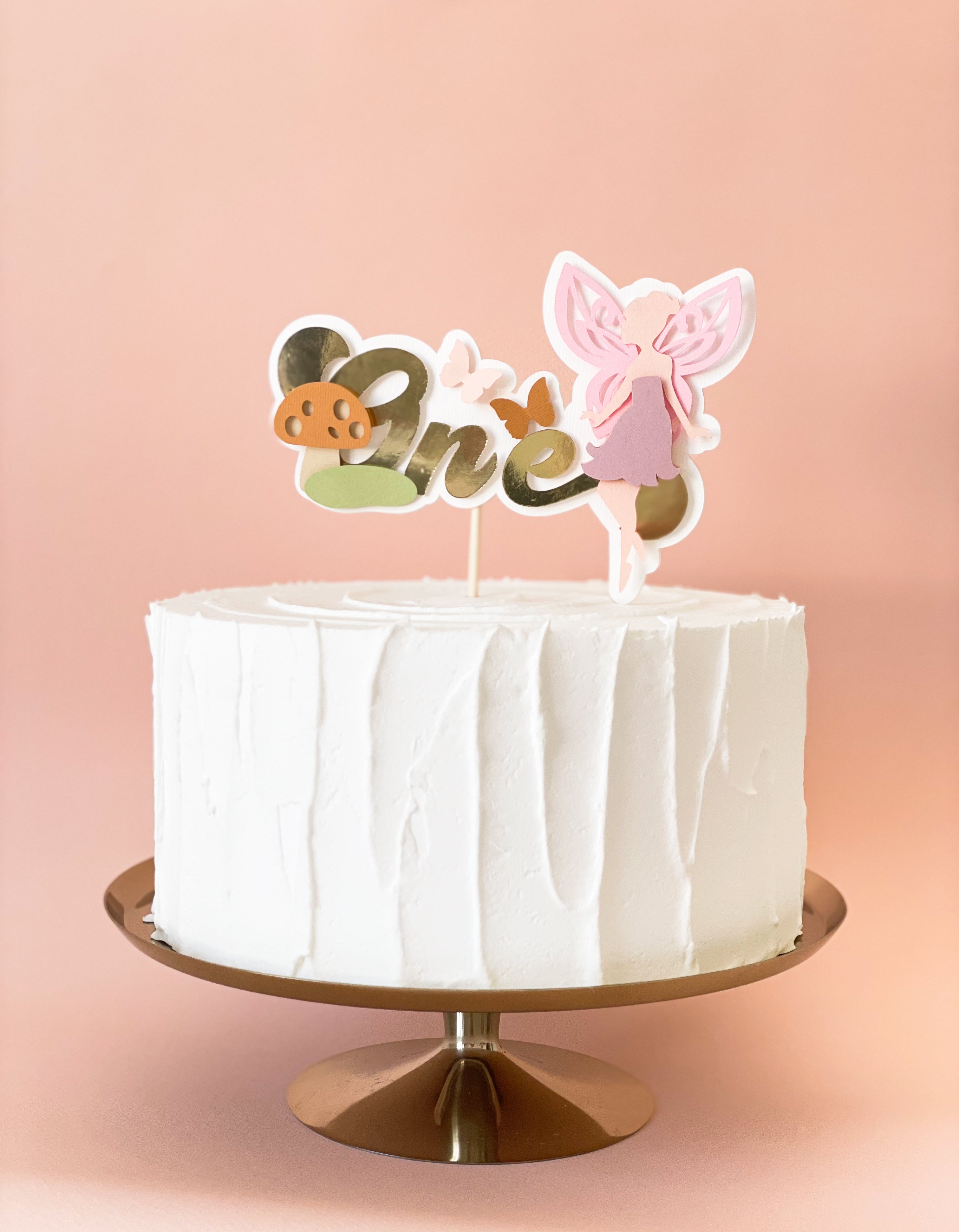 Fairy Birthday Party Cake Topper Toadstool First Birthday