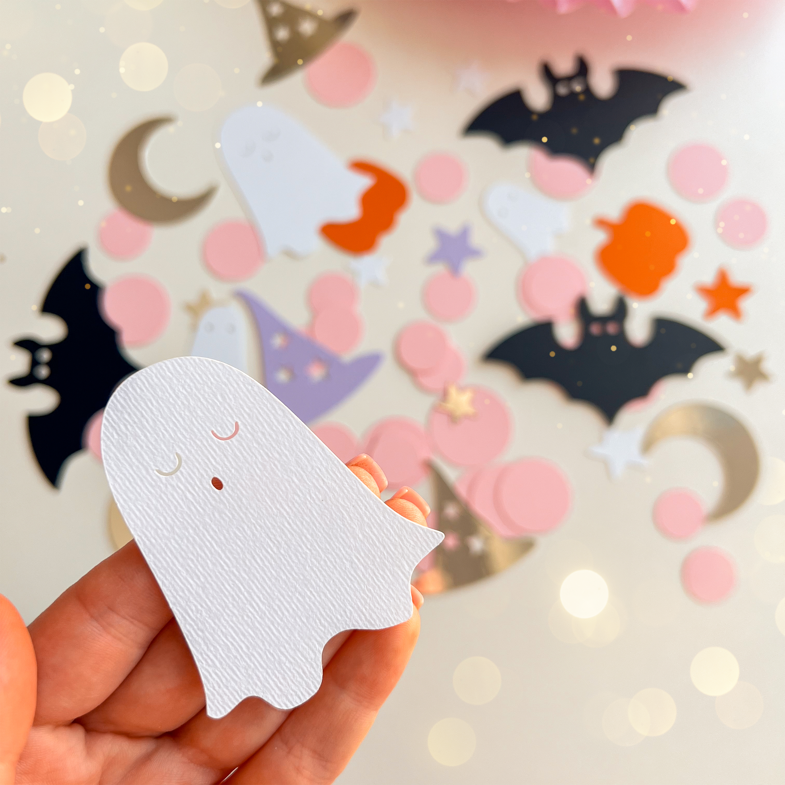 Little Boo Birthday Confetti Spooky One Birthday Ghost Theme Halloween Party