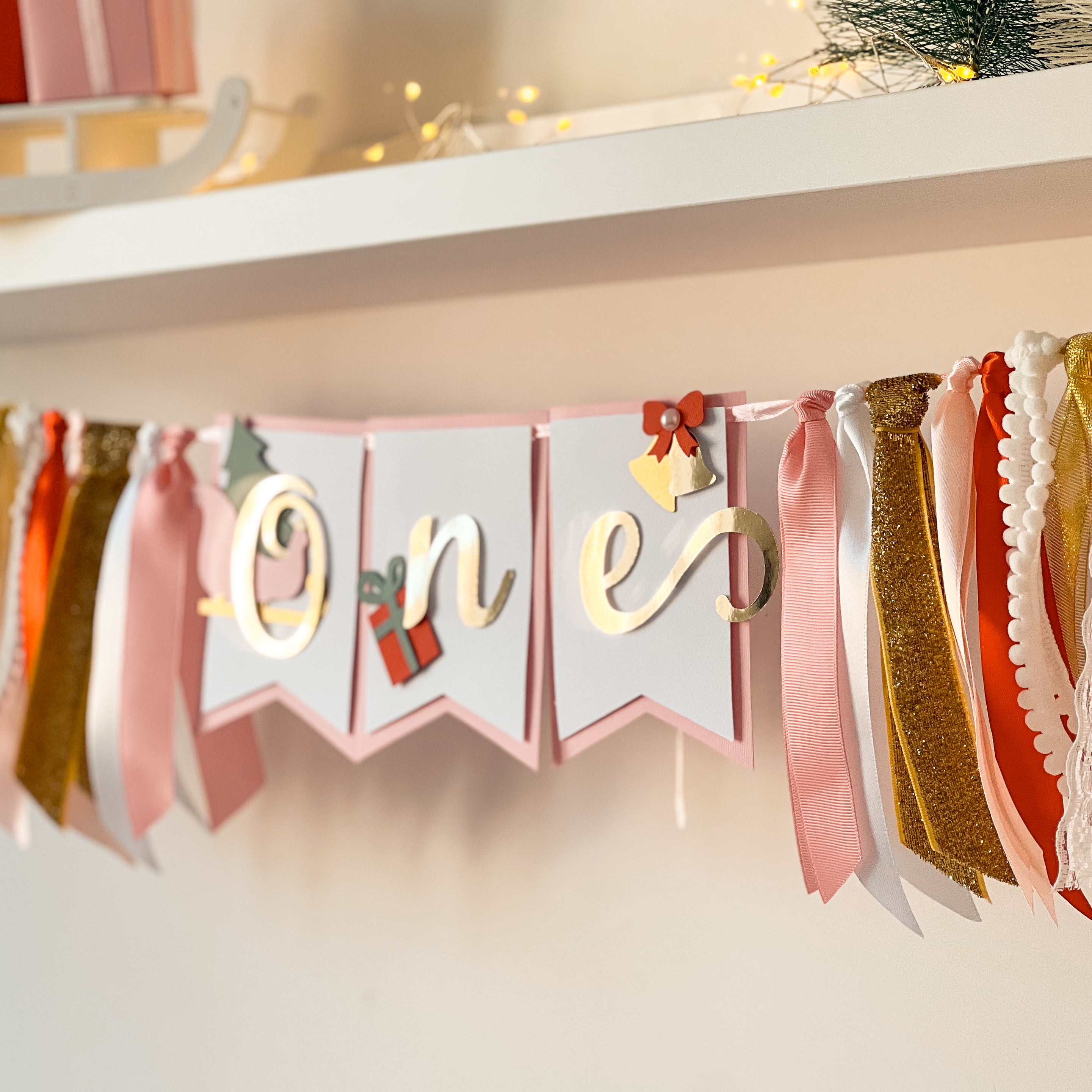 Oh What Fun it is to be One High Chair Banner Christmas Holiday Birthday Winter Girl 1st Birthday Party Decorations Sleigh Birthday Party