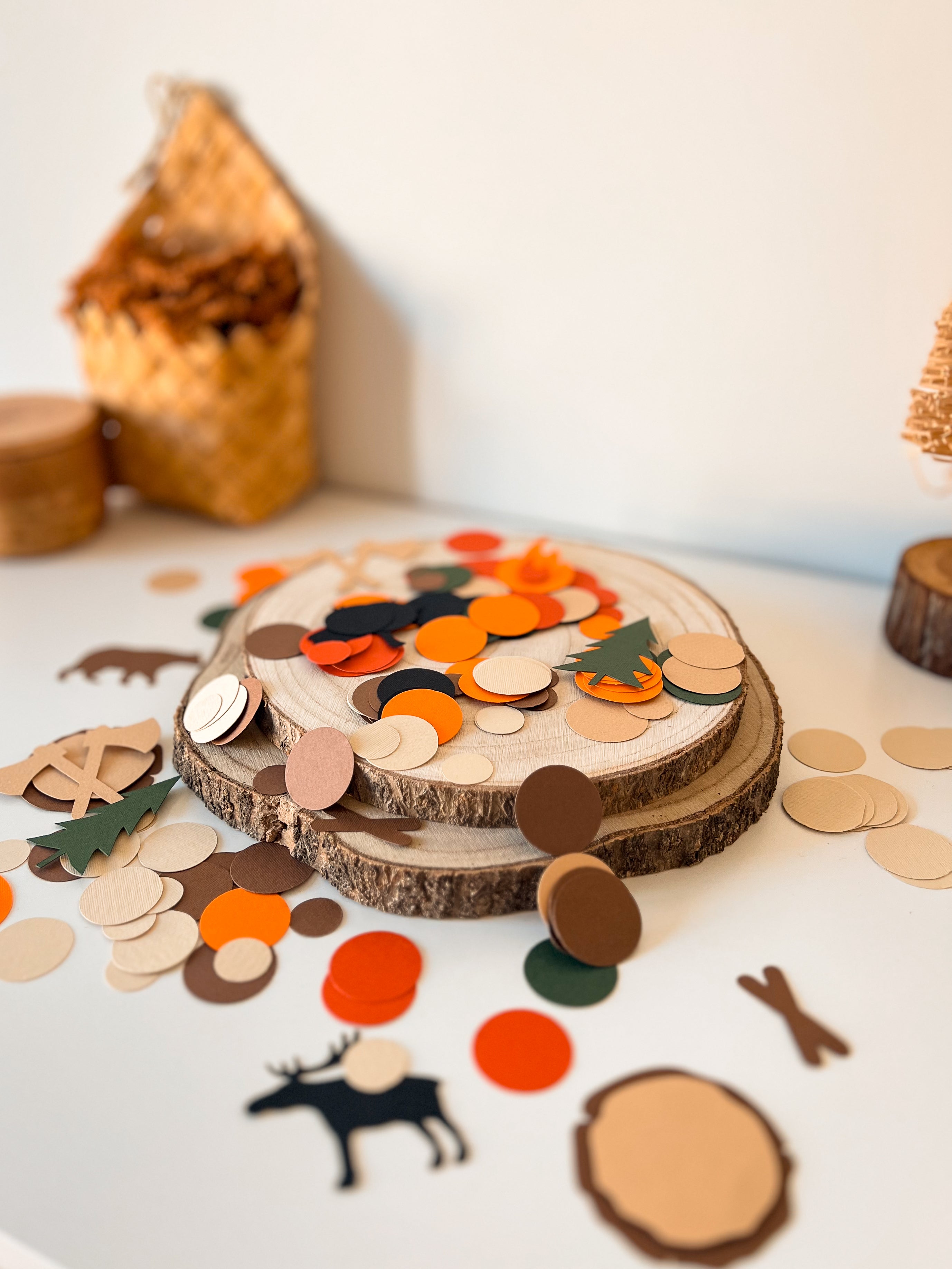 Lumberjack Confetti Woodland Themed Party Camper Birthday Fall Birthday Decor