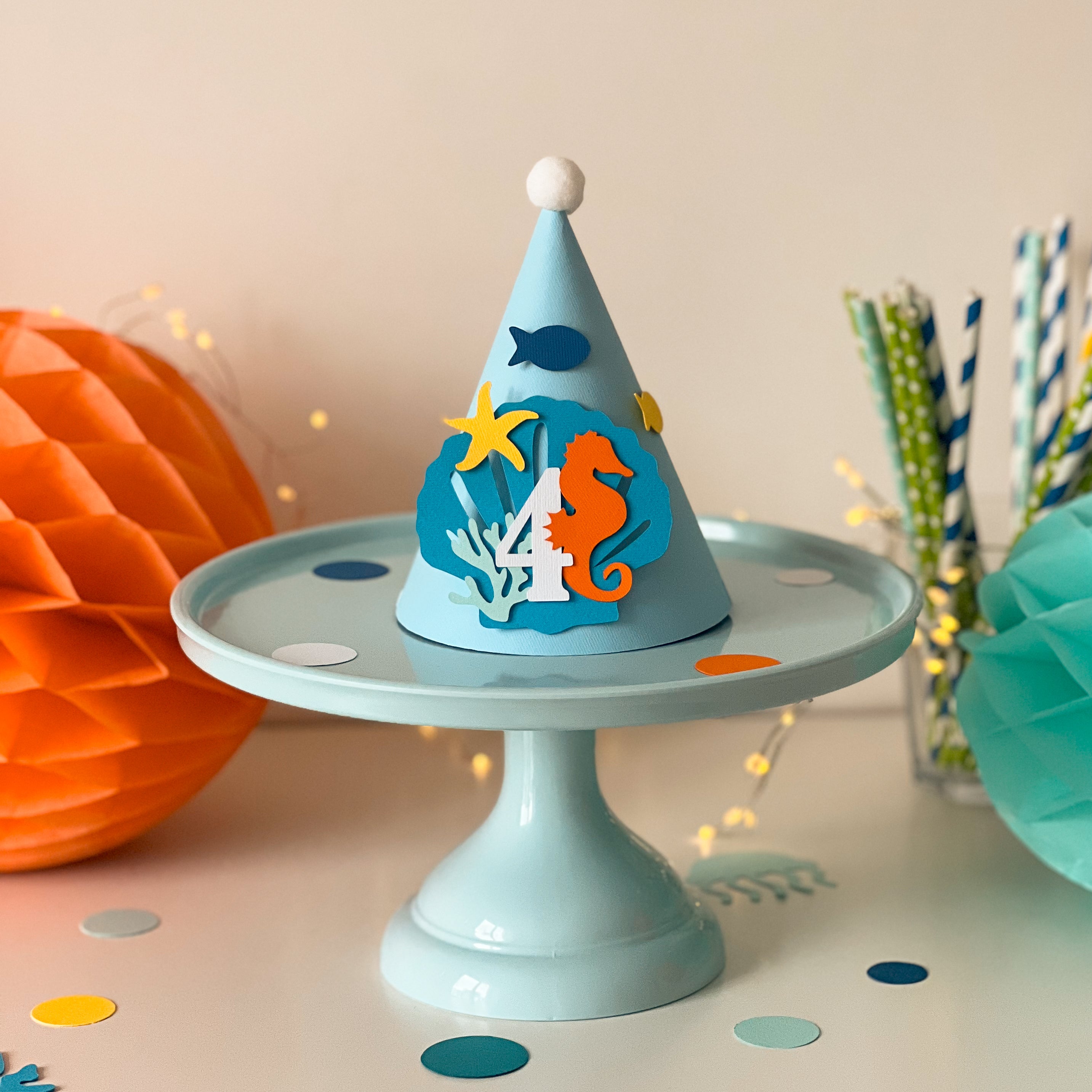 Under The Sea One Party Hat Ocean theme Onder the Sea Birthday