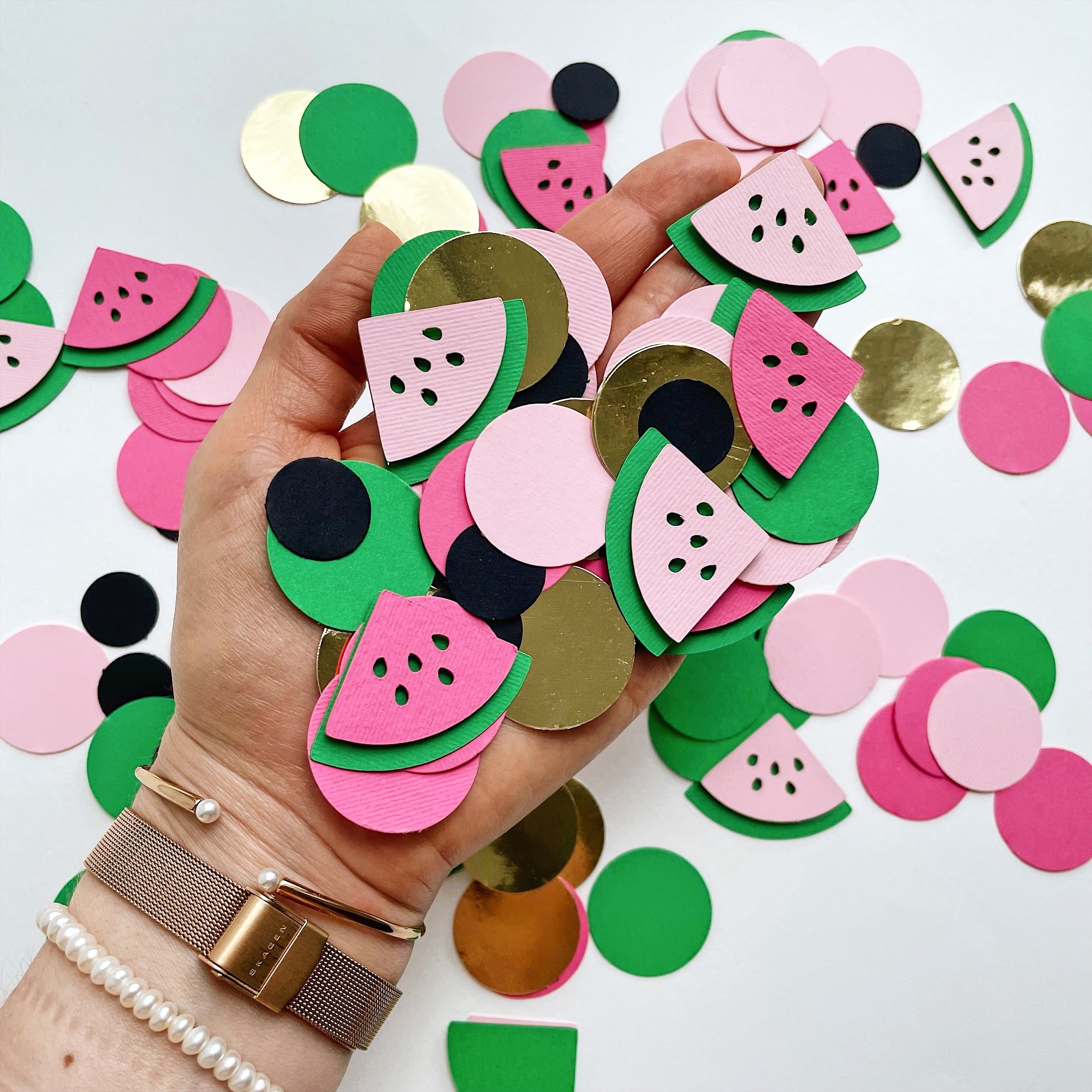 Watermelon Confetti Watermelon Table Decorations Watermelon Girl Baby Shower Watermelon Paper Confetti