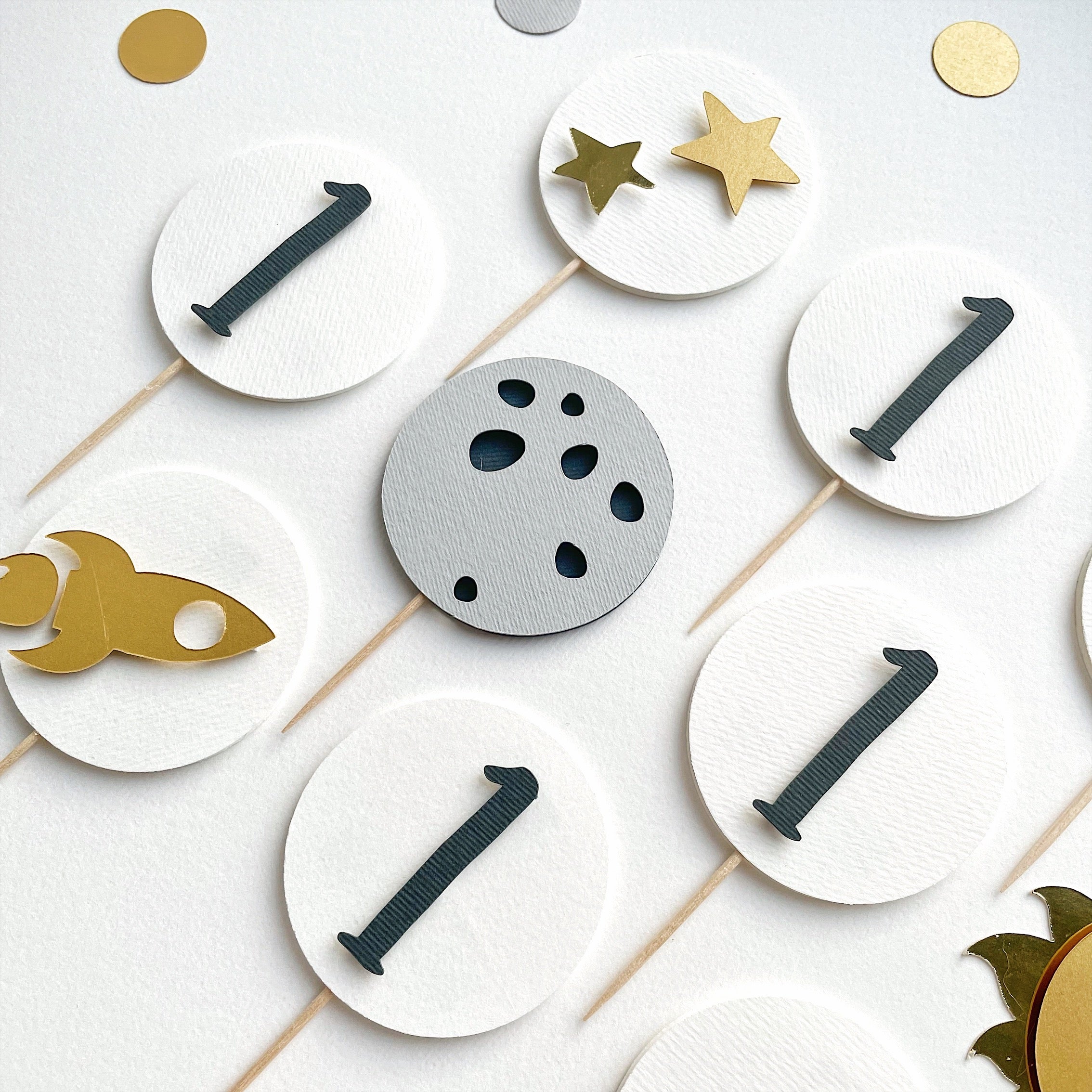 First Trip Around the Sun Cupcake Toppers