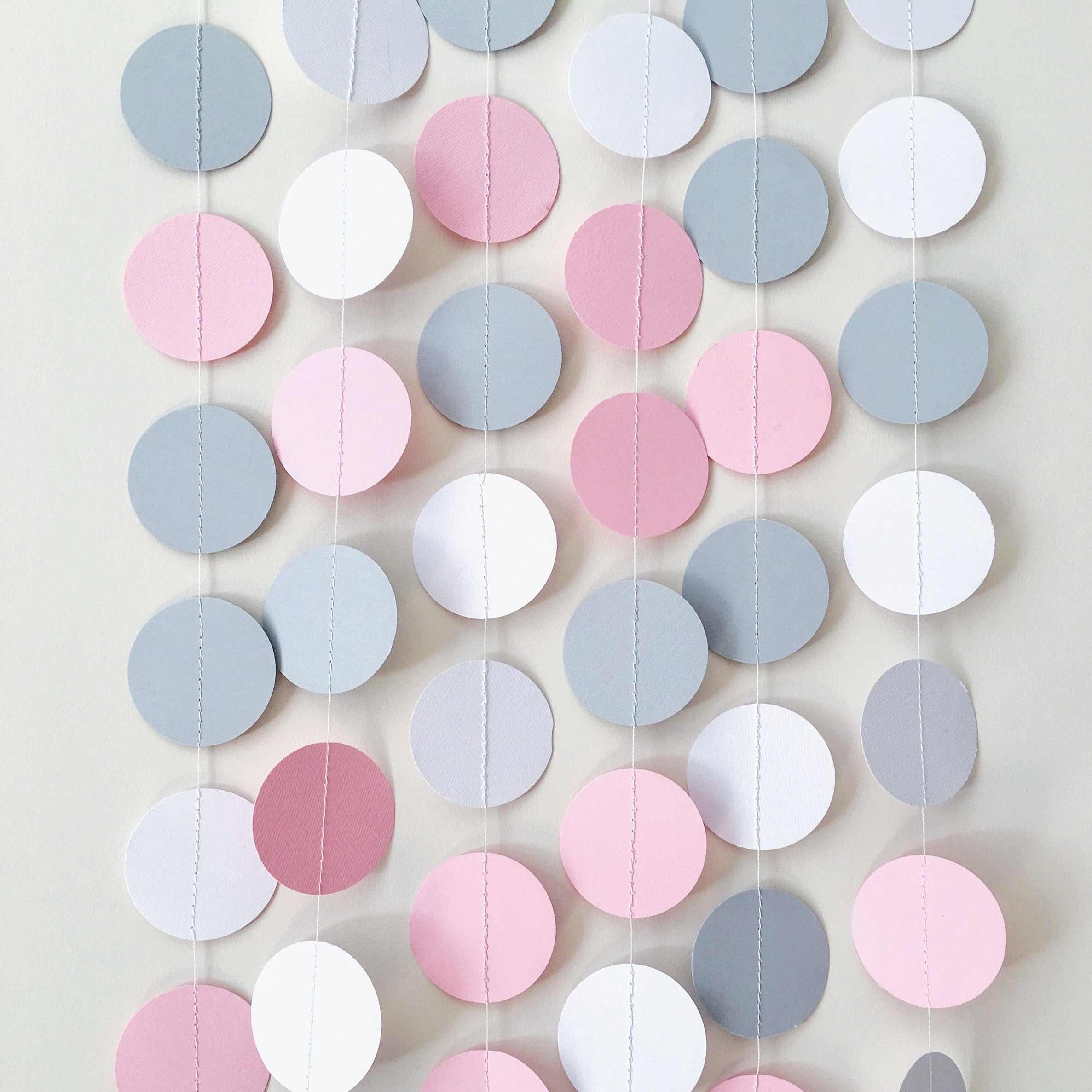Pink Grey Garland Elephant Party Decorations