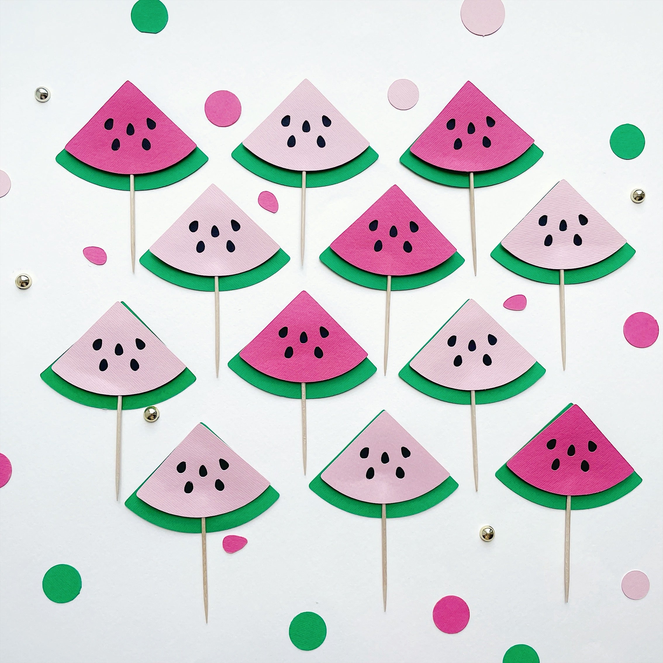 Watermelon Cupcake Toppers Watermelon Birthday Decorations Watermelon Cupcake Toppers Watermelon themed party