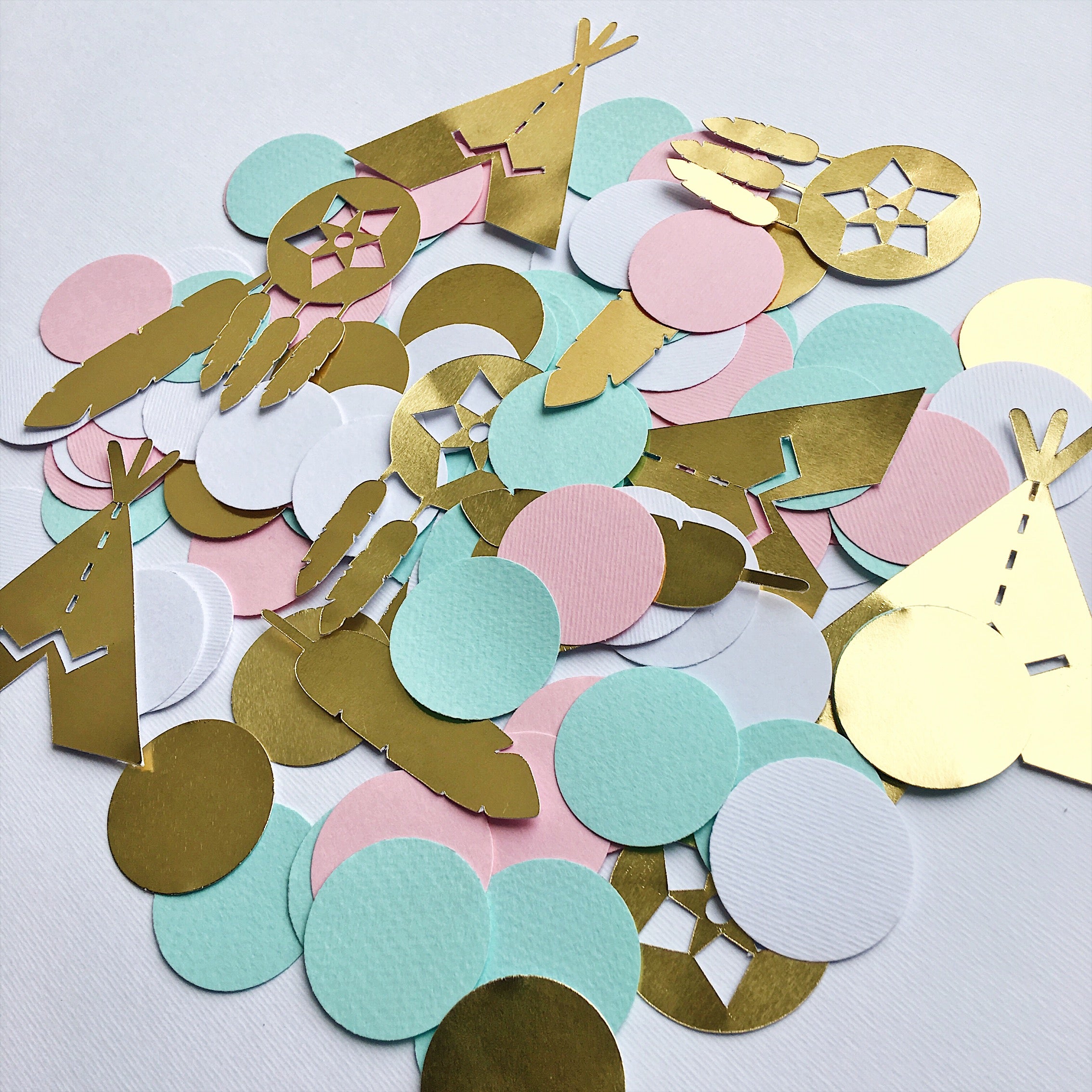 Boho Birthday Confetti Baby Shower Decorations Boho Party Mint Boho Confetti
