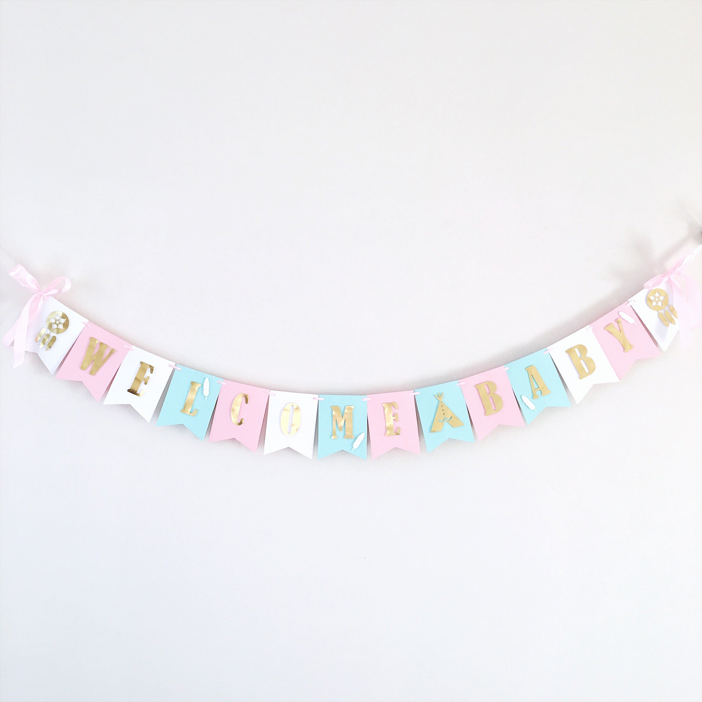 Welcome Baby Boho Banner