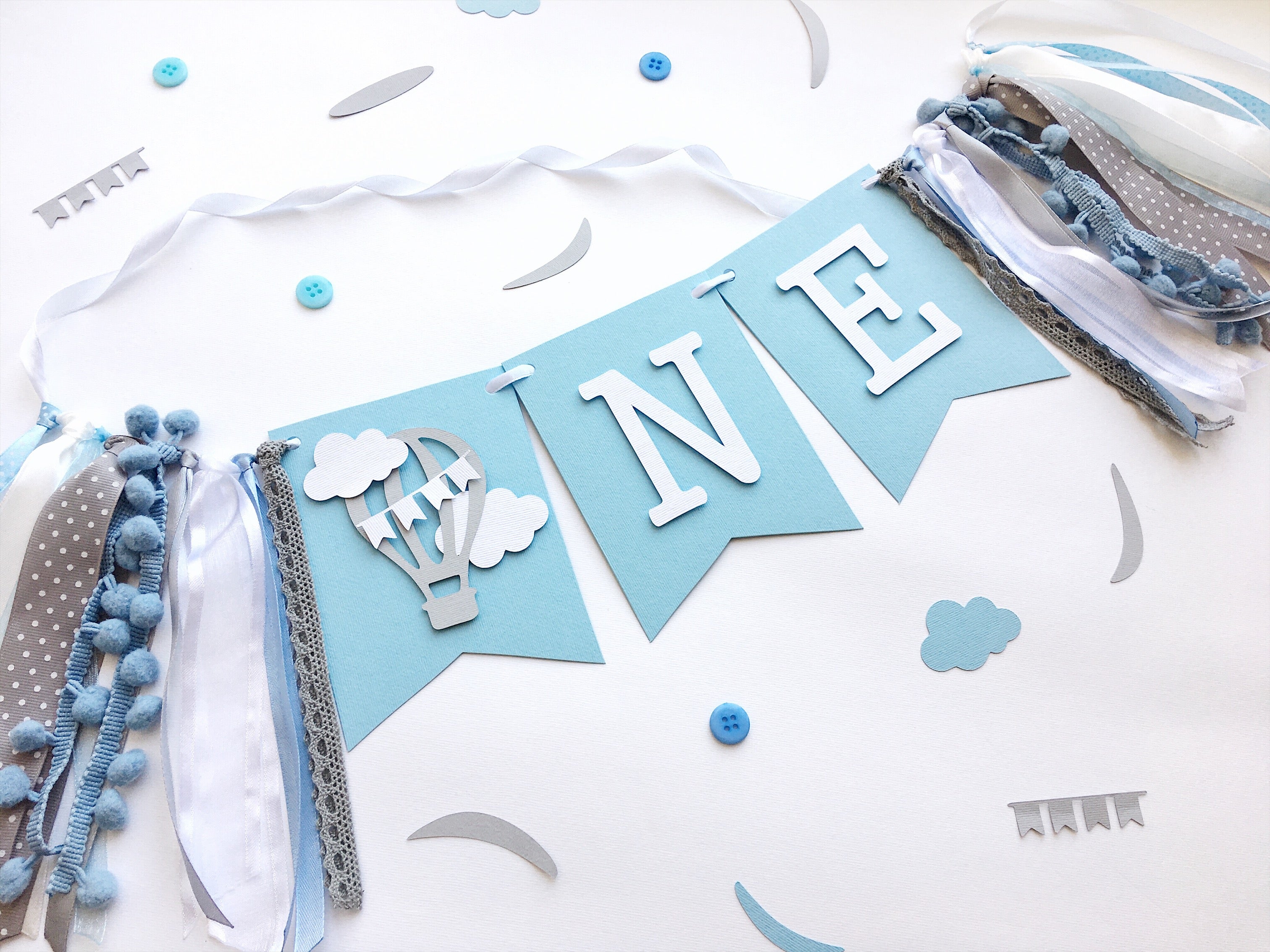 Hot Air Balloon Highchair Banner