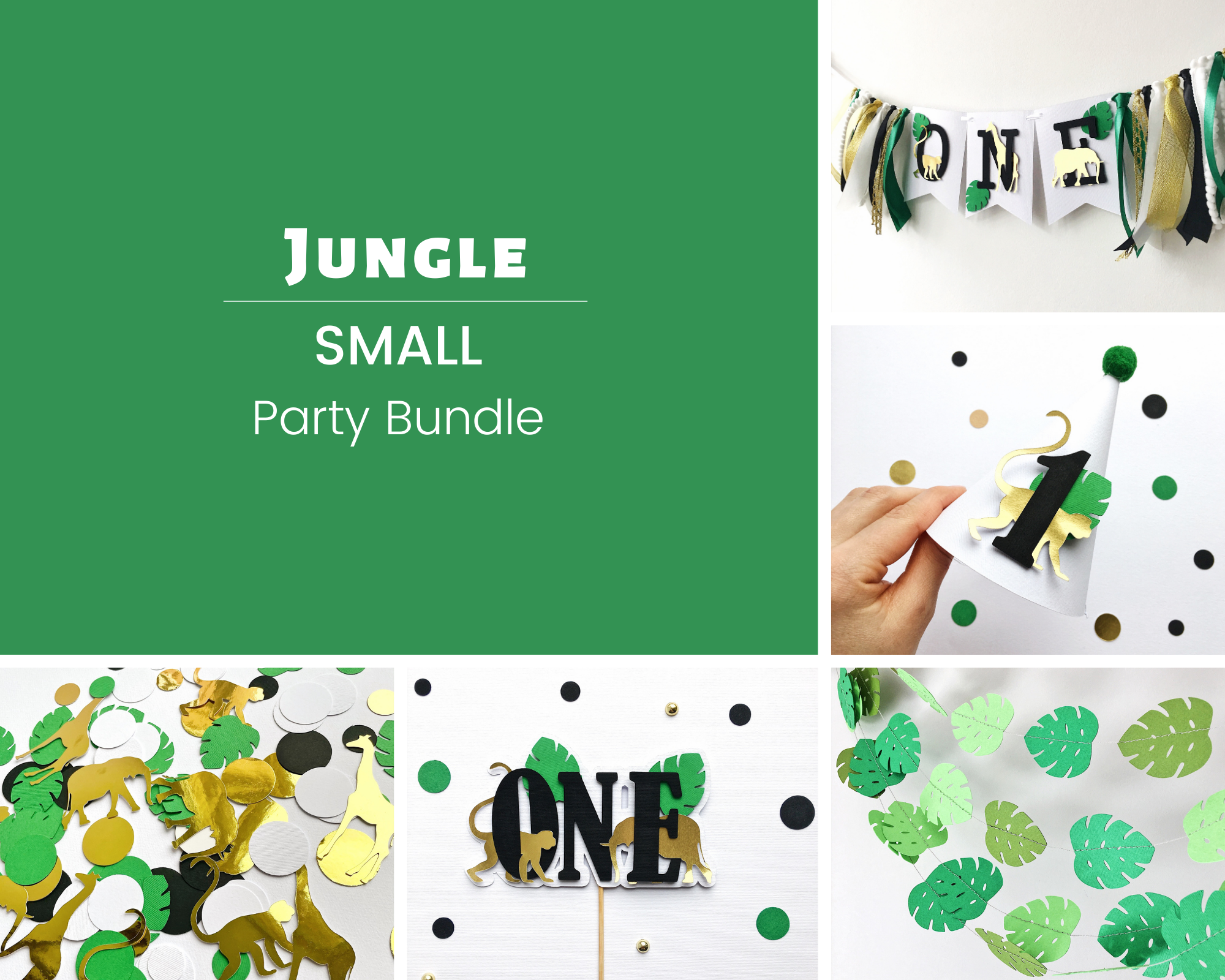 Jungle Birthday Party Bundle Jungle  1st Boy Birthday Jungle 1st Birthday Decorations One Year Birthday by FunstaCraft