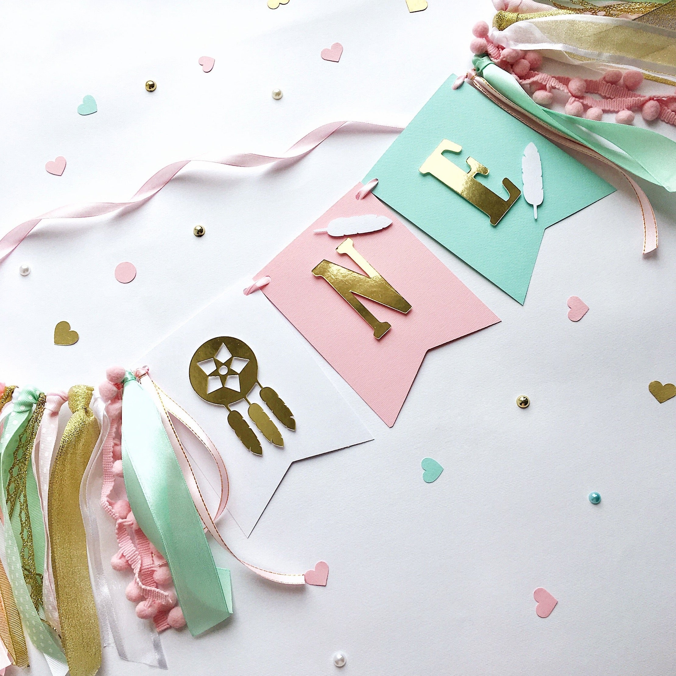Boho One Highchair Banner Boho 1st Birthday Decorations Boho First Birthday Party