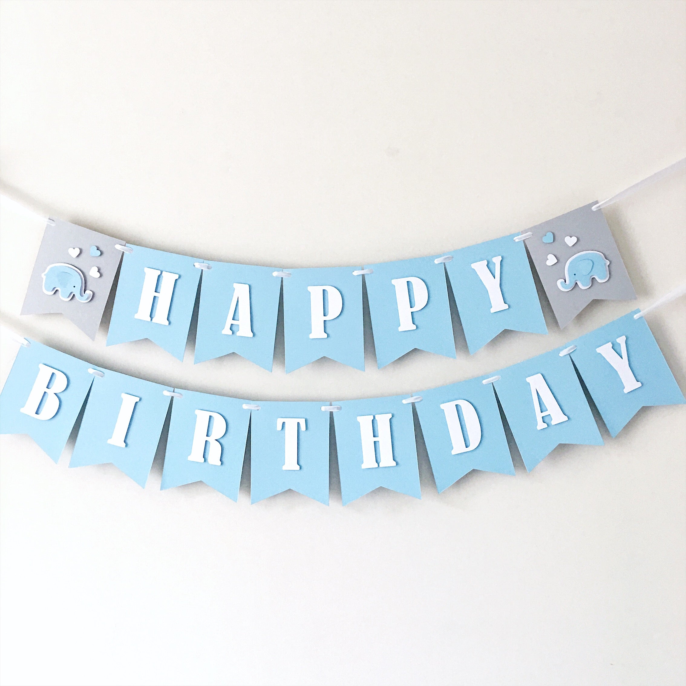 Elephant 1st Birthday Banner Elephant Party Decorations