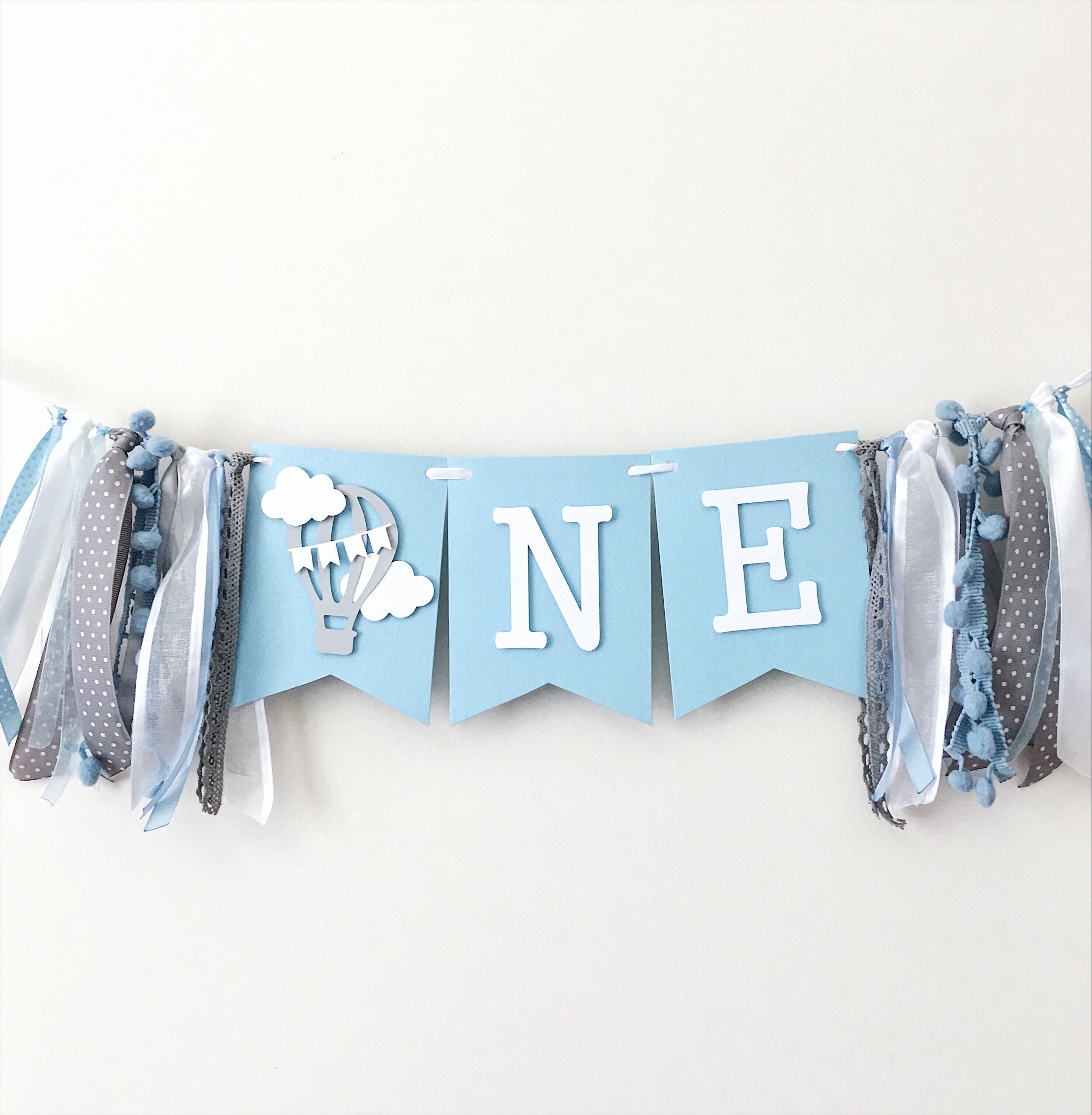 Hot Air Balloon Highchair Banner