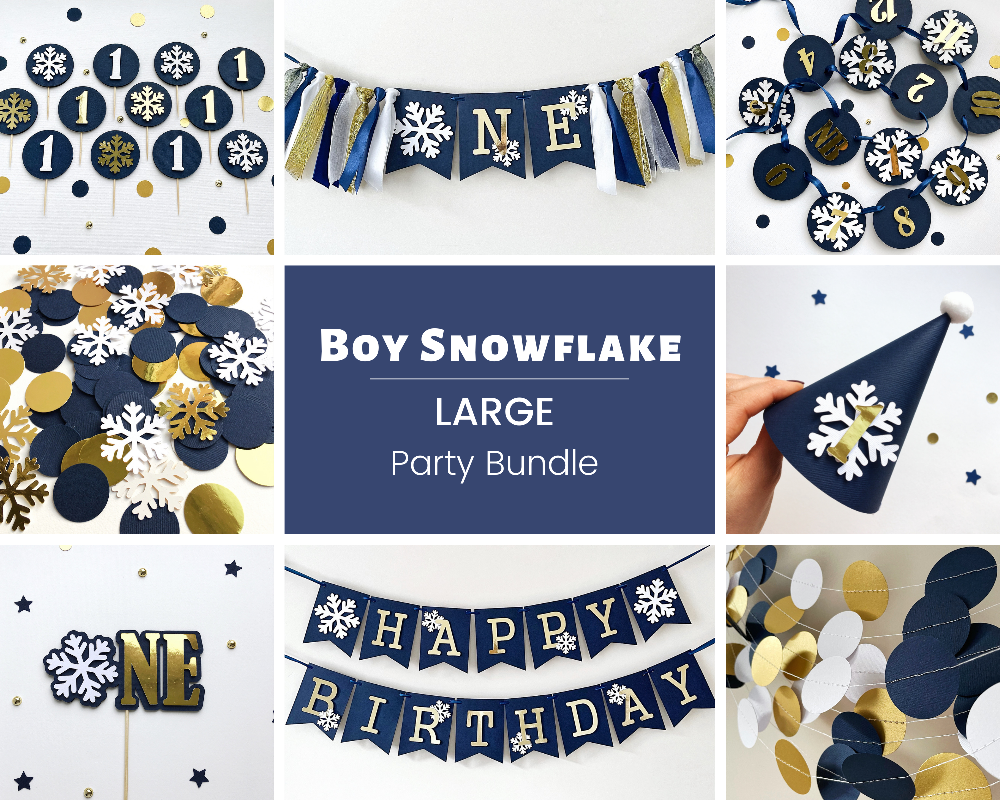 Boy Winter Onederland Party Bundle