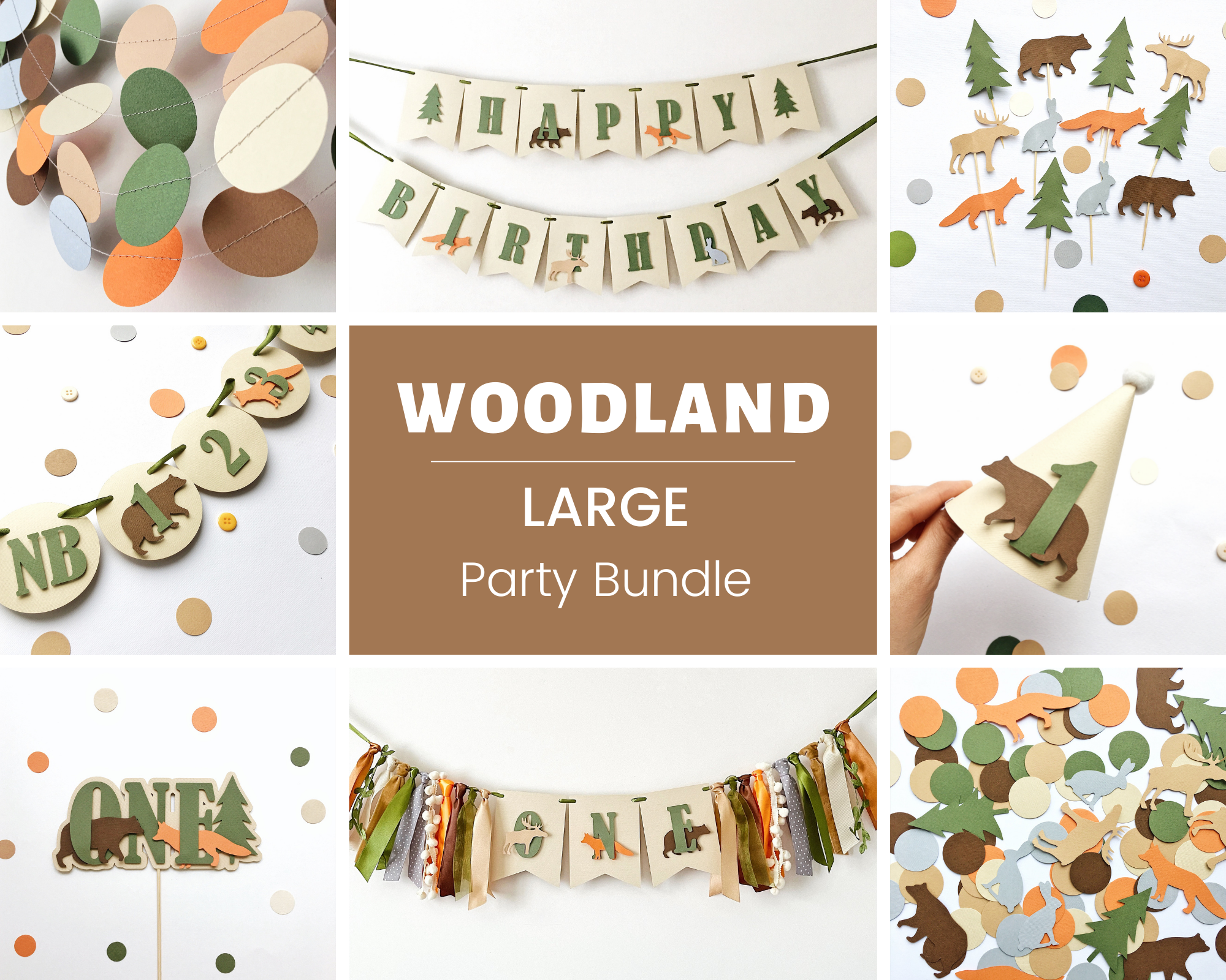 Woodland 1st online birthday decorations