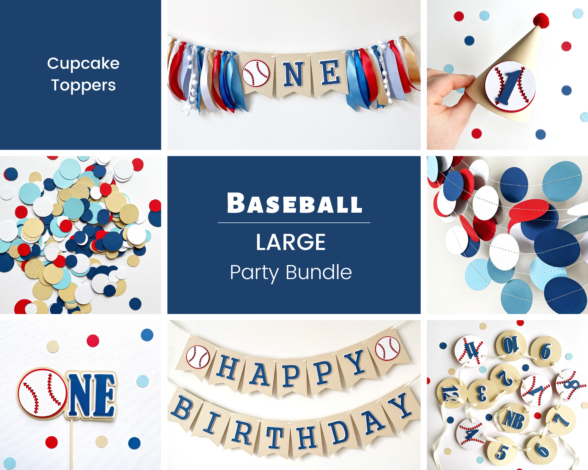 Baseball 1st Birthday Party Bundle Rookie of the Year Themed Party Decorations Sports Party Boy Cake Smash